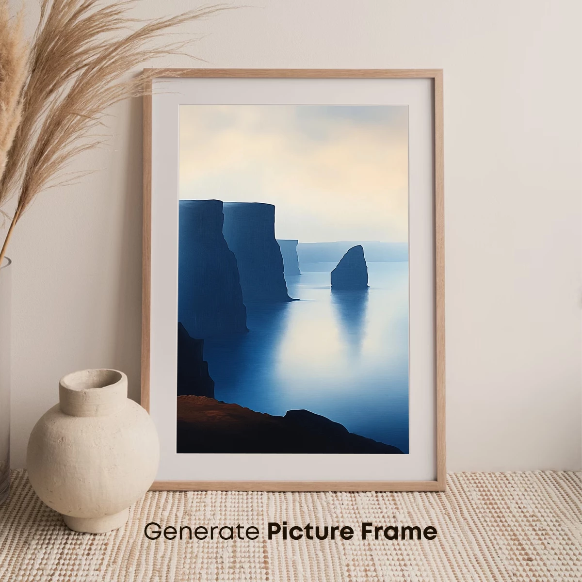 Mystic Cliffs at Dawn: A Serene Coastal Symphony - Image 7