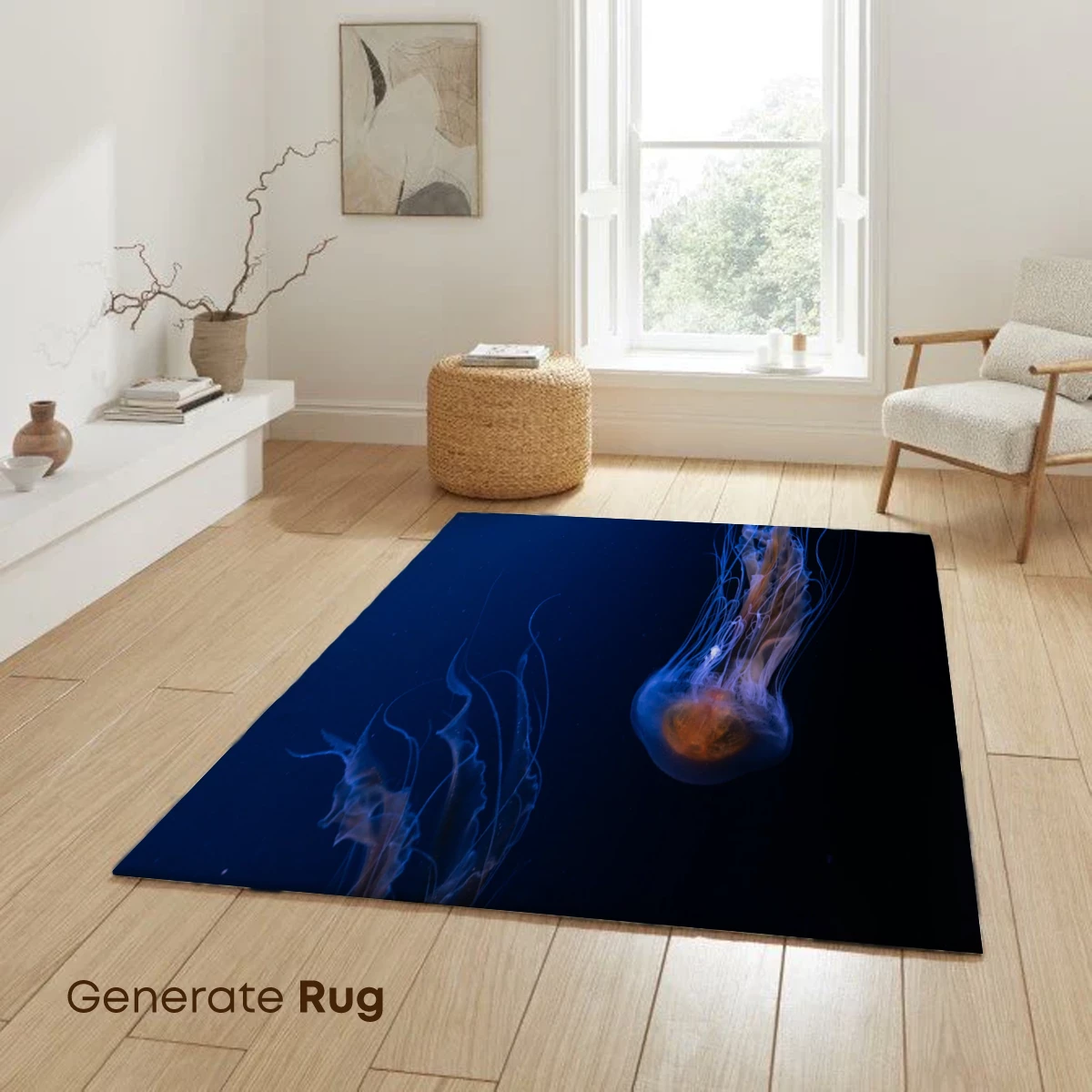 Ethereal Jellyfish Dance in Midnight Blue - Image 6