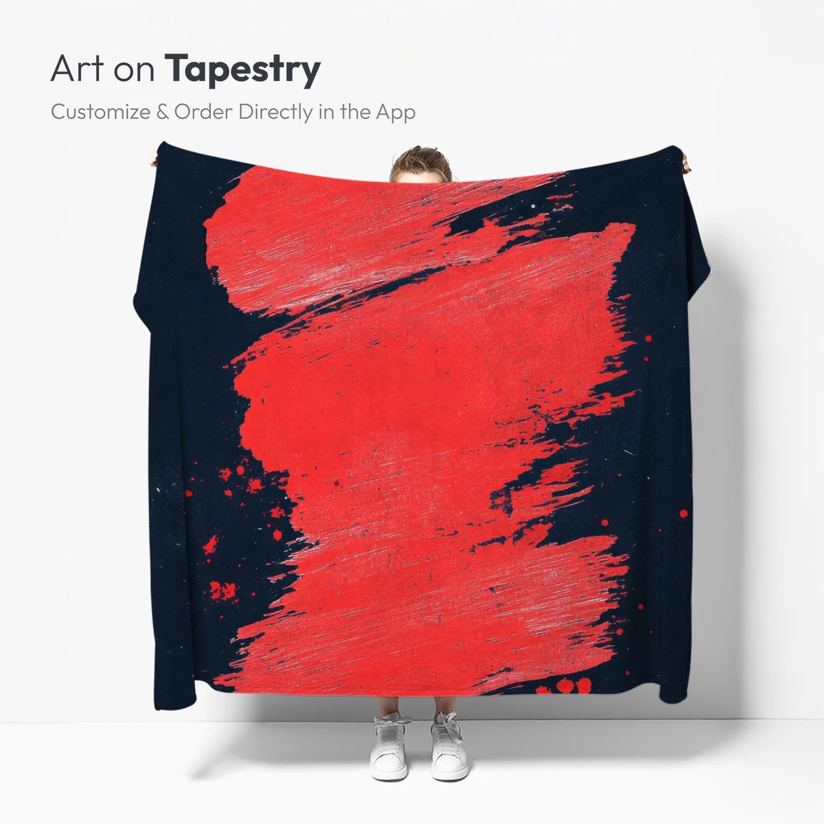 Bold Brushstrokes in Crimson: Abstract Artistry - Image 4