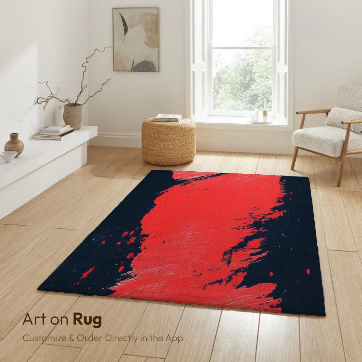 Bold Brushstrokes in Crimson: Abstract Artistry - Image 5