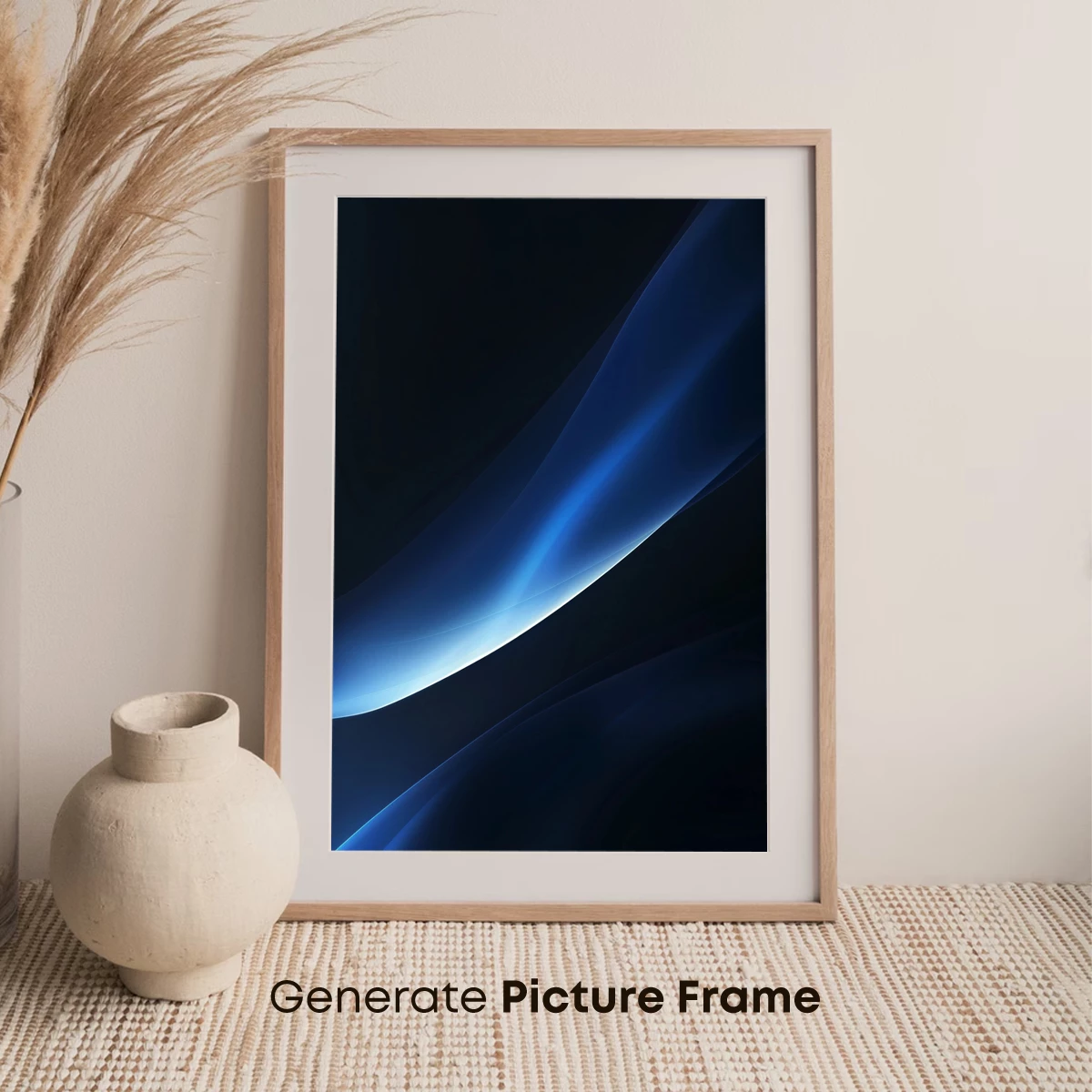Ethereal Blue Waves: A Digital Symphony of Light and Shadow - Image 7
