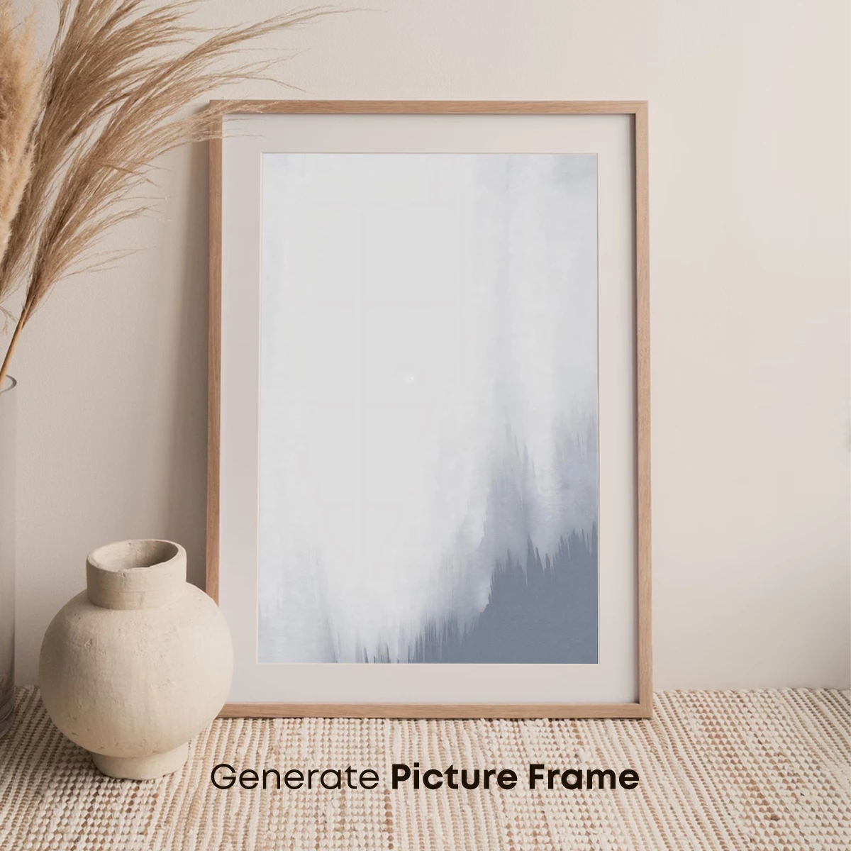 Foggy Mountain Whisper: Abstract Landscape Art - Image 7