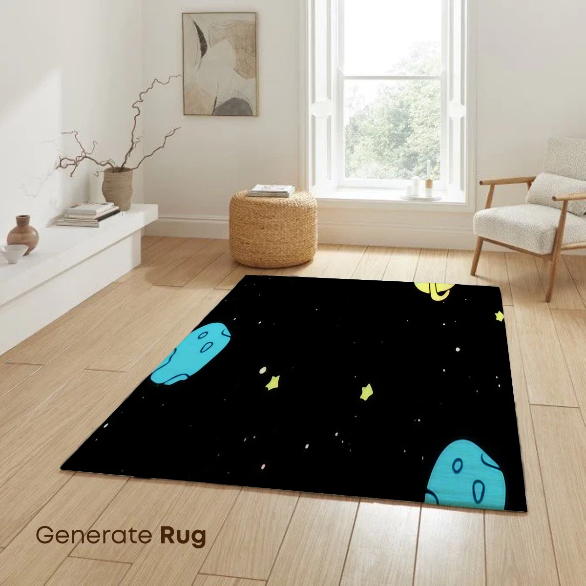 Cosmic Carnival: Neon Planets in Playful Orbit - Image 6