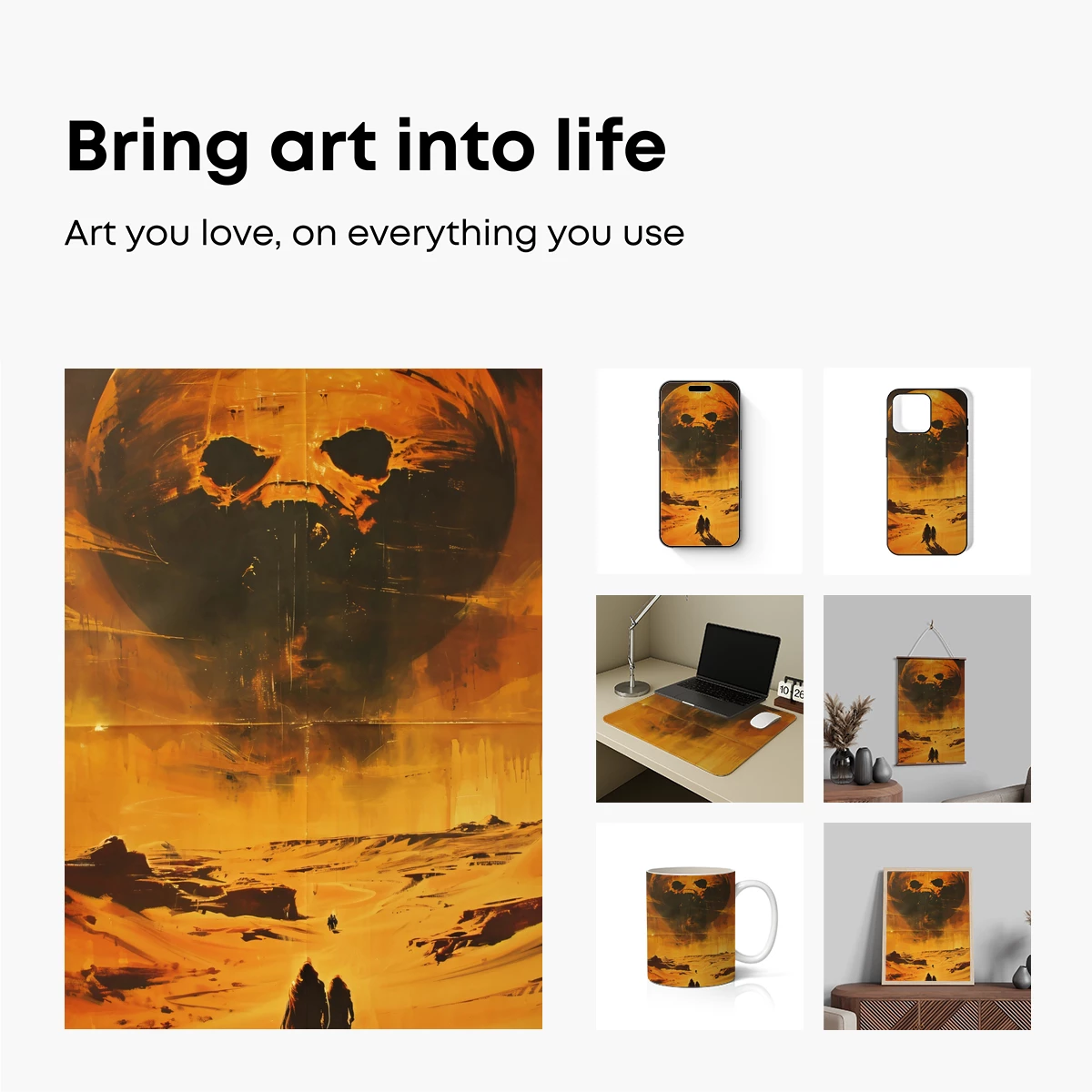 Desert Skull Odyssey: Surreal Sunset Journey - Image 2