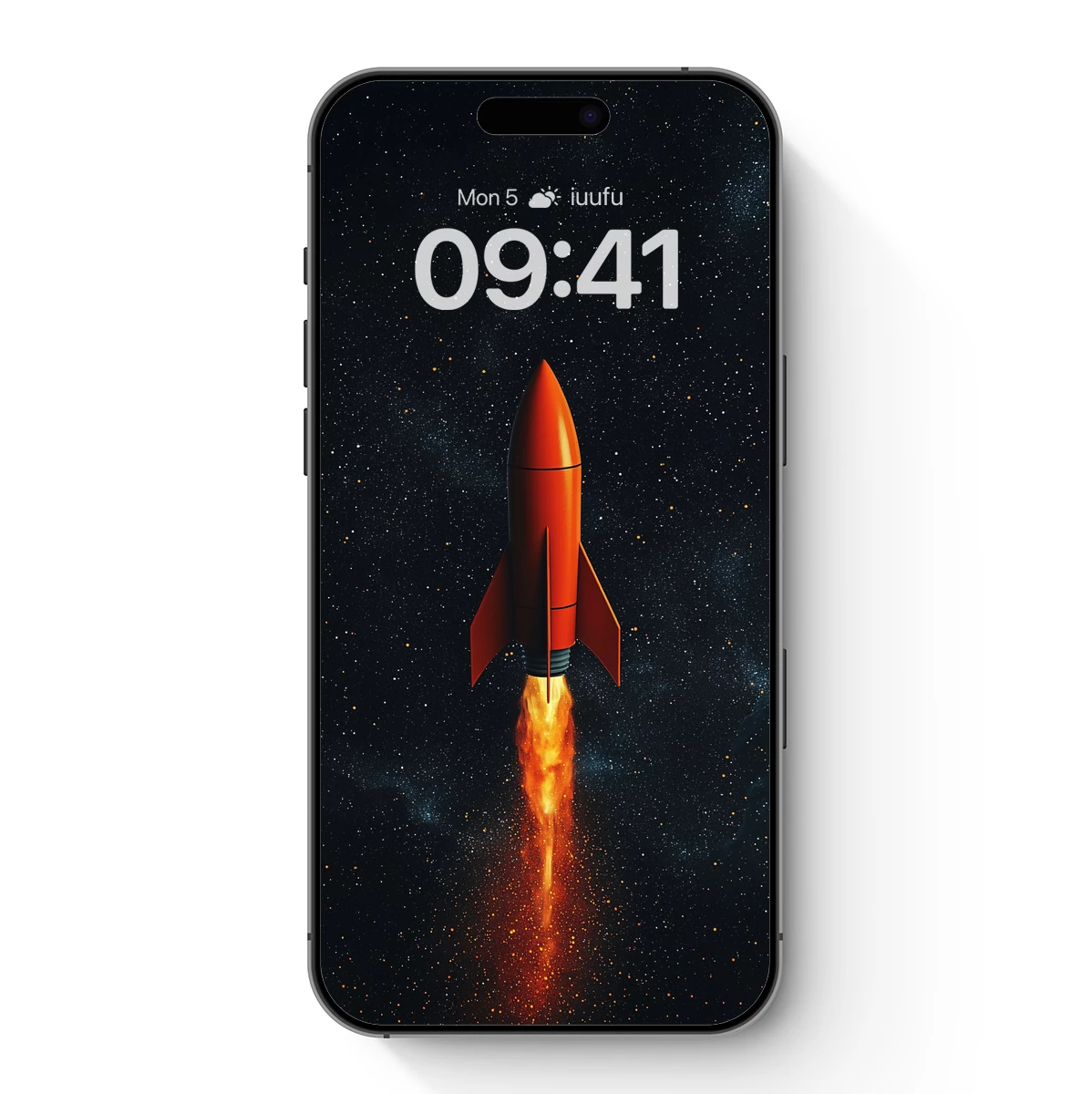 Blazing Rocket in Cosmic Night