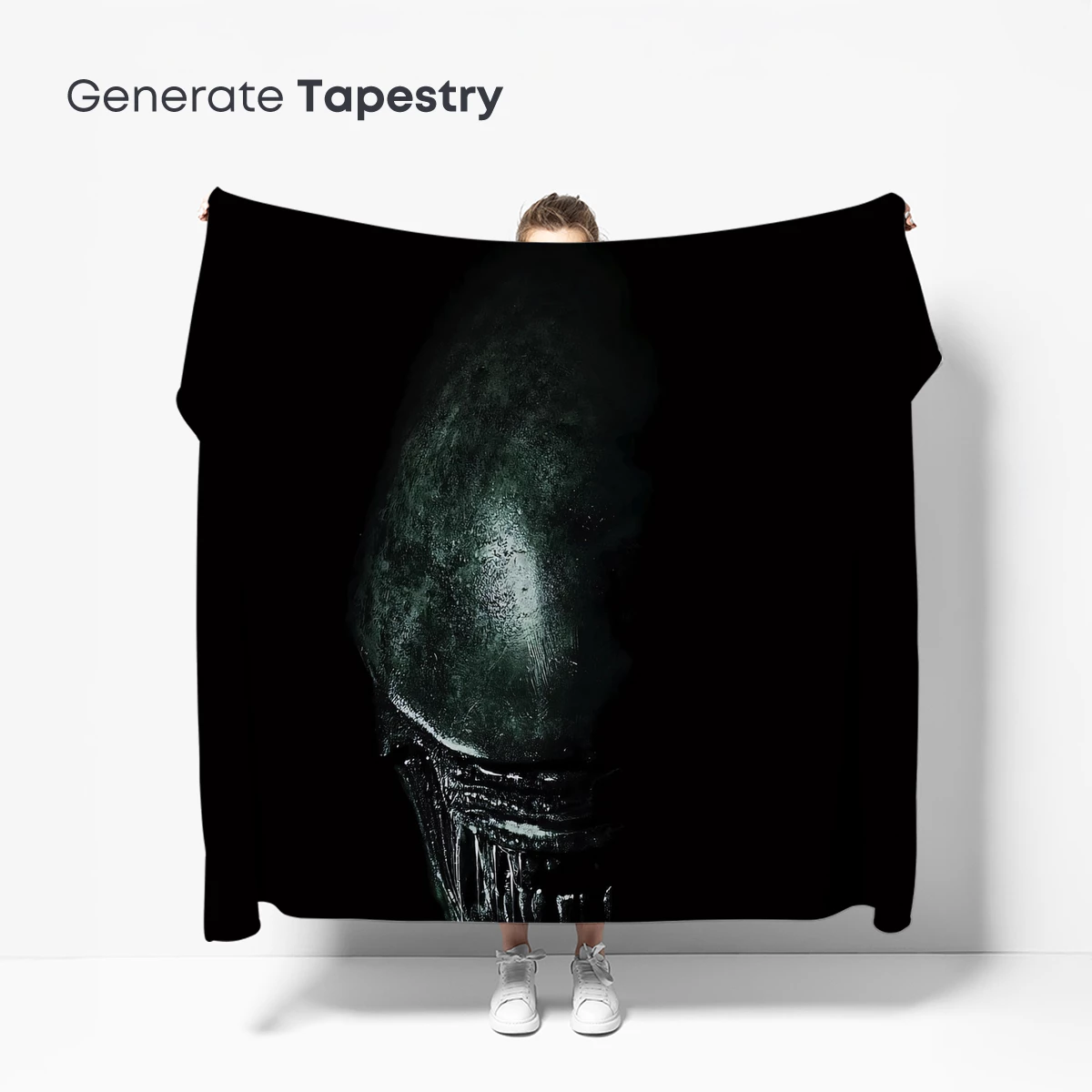 Alien Elegance: Dark, Sleek Horror Icon - Image 5