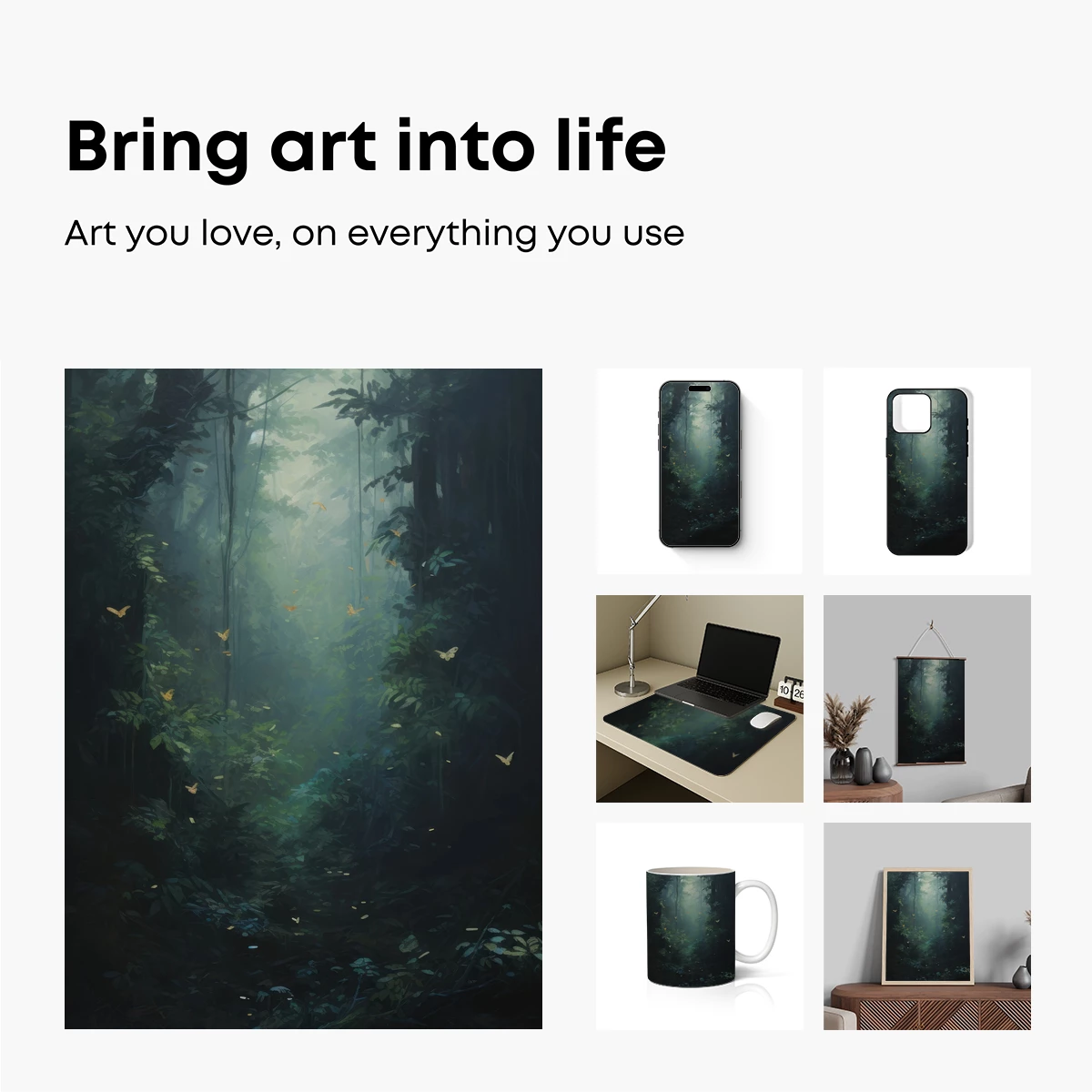 Enchanted Jungle Path: Mystical Butterflies in Dappled Light - Image 2