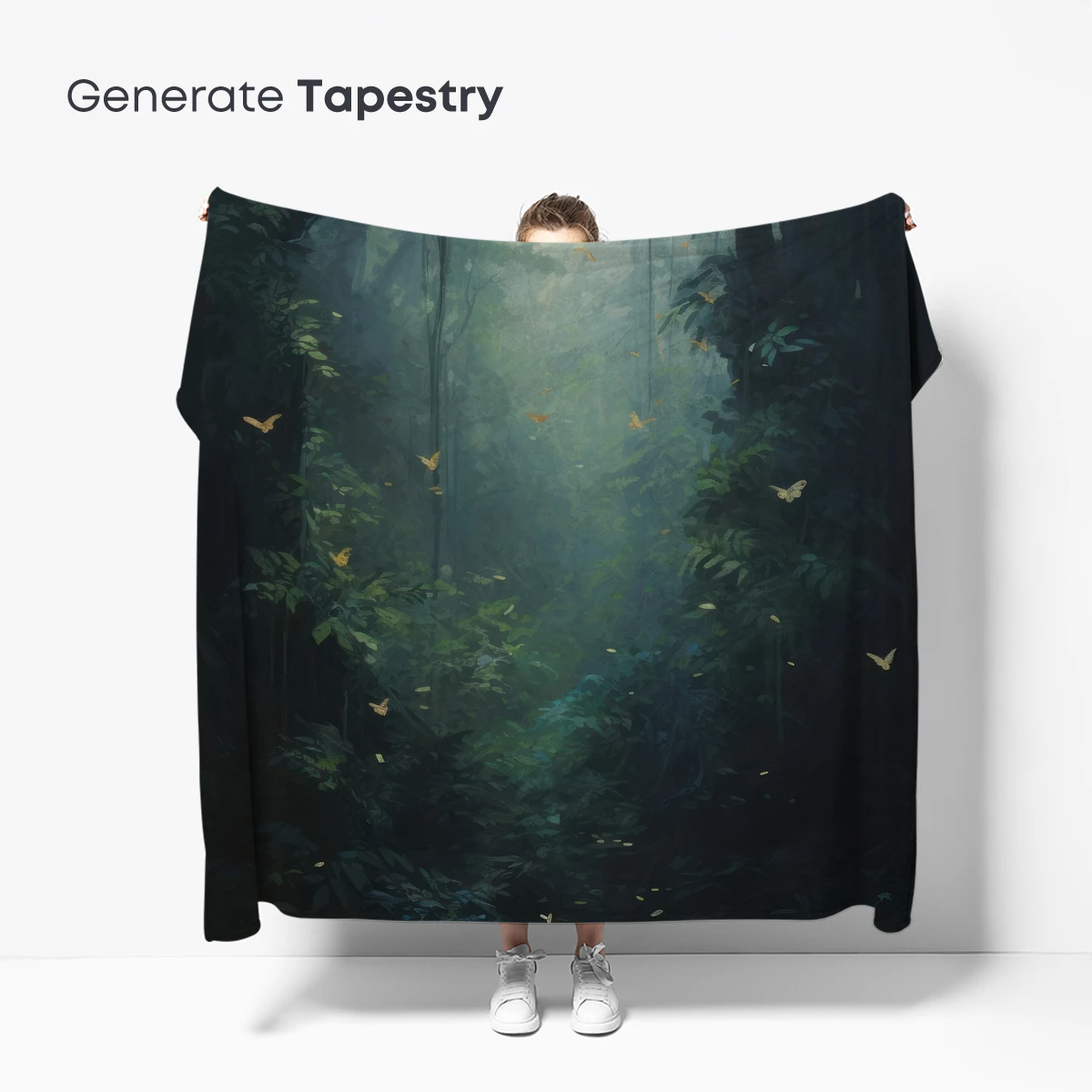 Enchanted Jungle Path: Mystical Butterflies in Dappled Light - Image 5