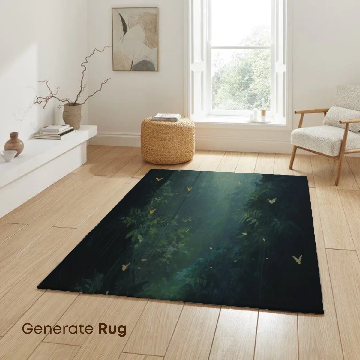 Enchanted Jungle Path: Mystical Butterflies in Dappled Light - Image 6