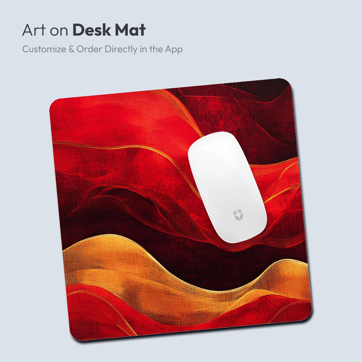 Crimson Waves: Abstract Elegance in Red and Gold - Image 3