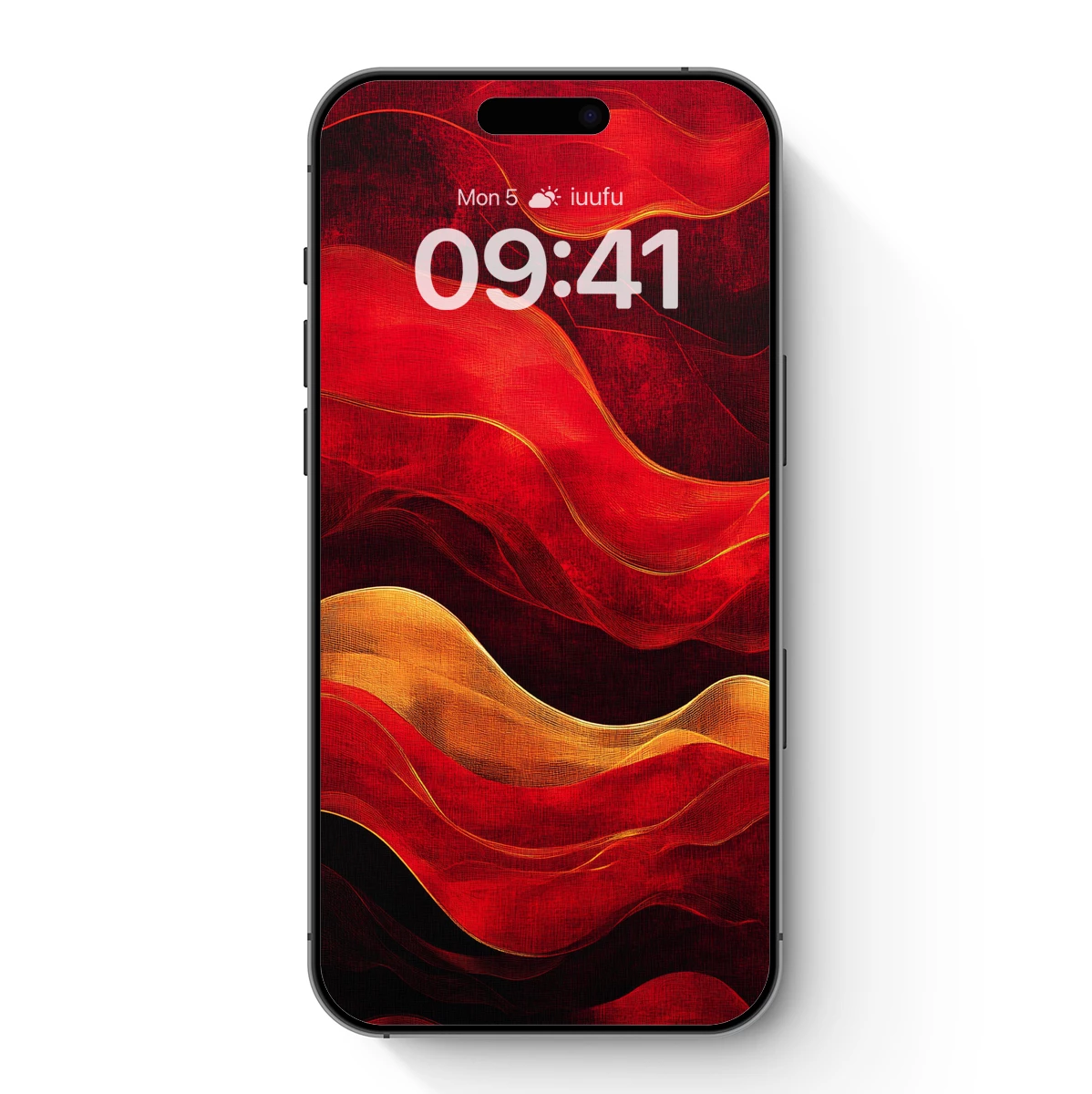 Crimson Waves: Abstract Elegance in Red and Gold - Image 7