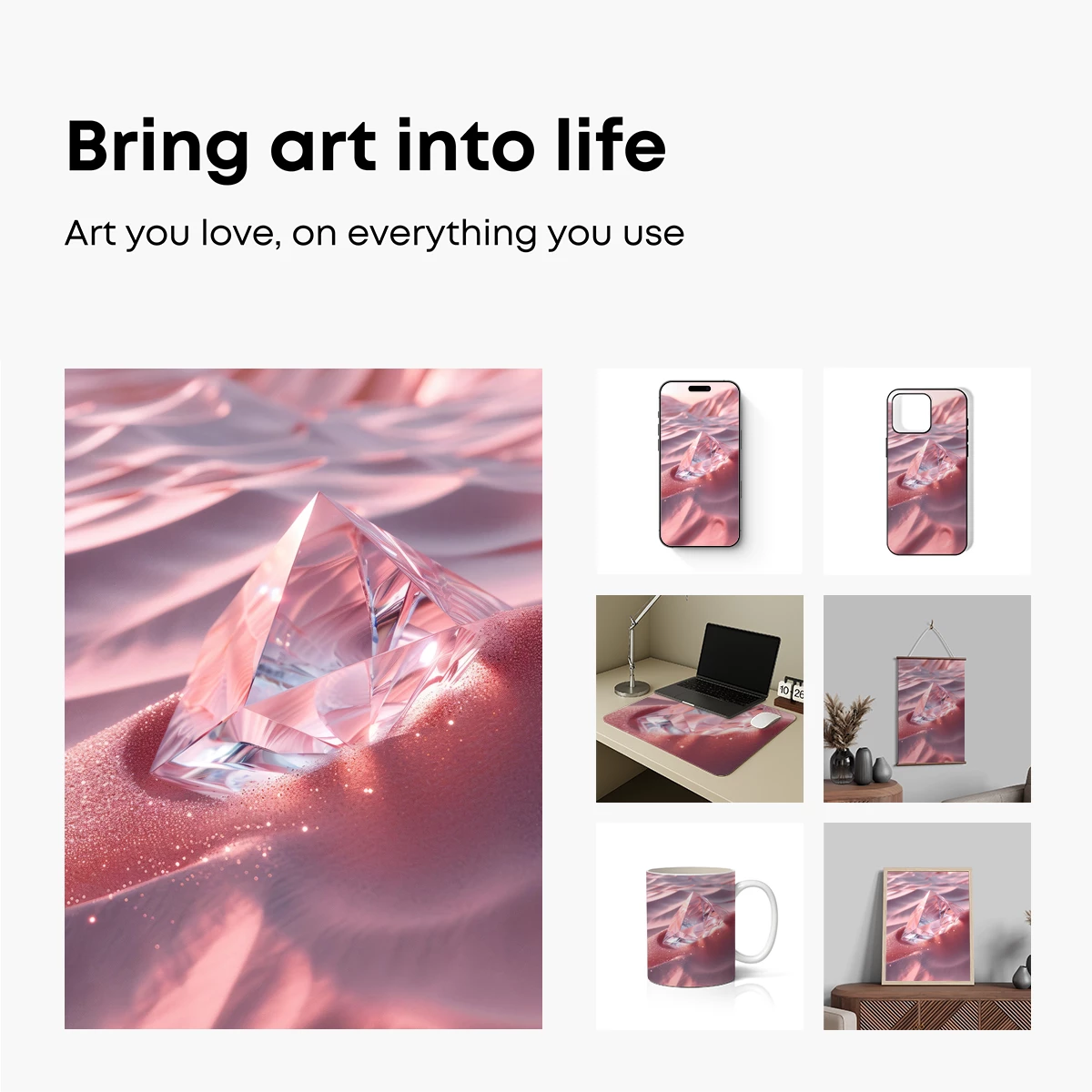 Crystal Pyramid in Pink Sands - Image 2