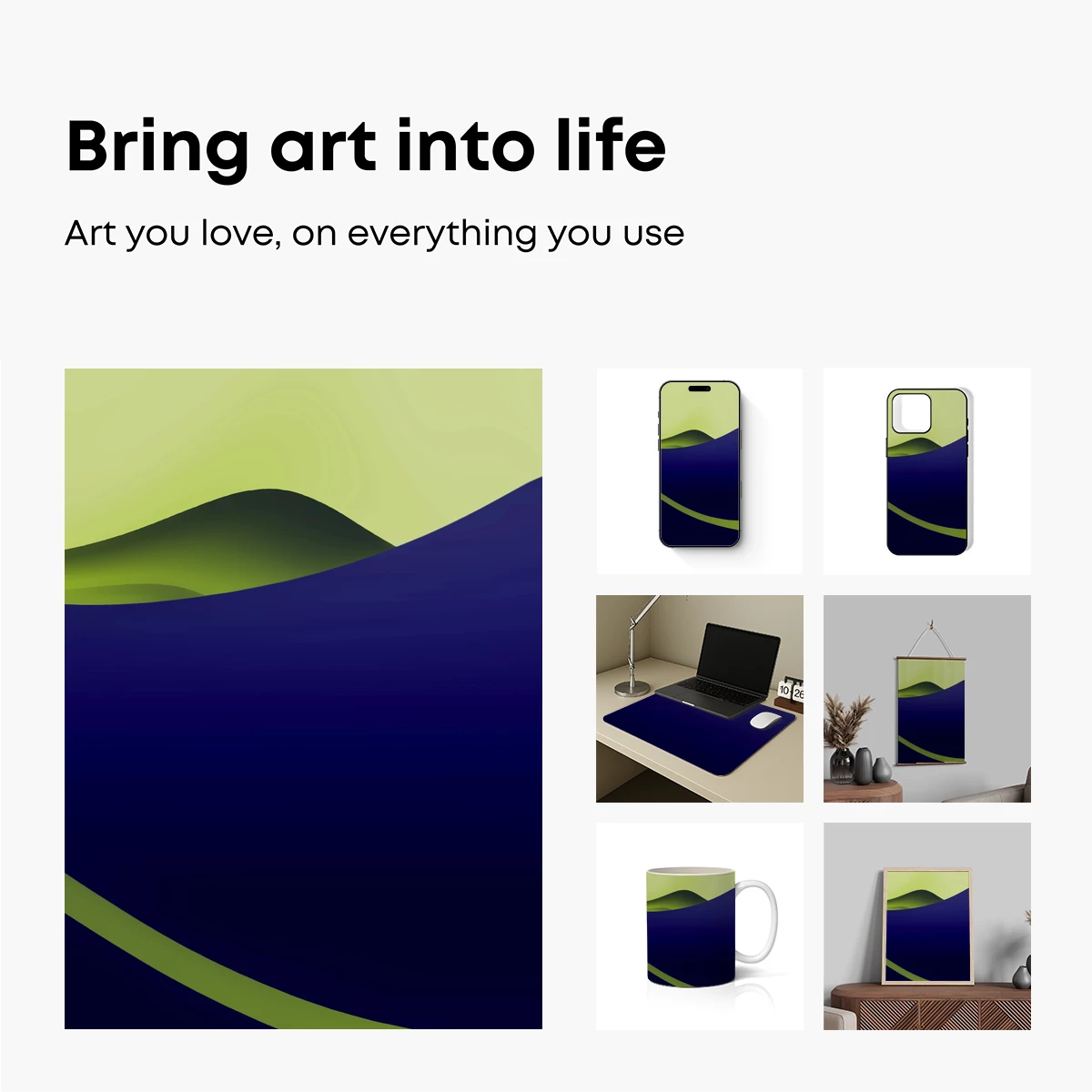 Abstract Horizon: Minimalist Landscape Elegance - Image 2