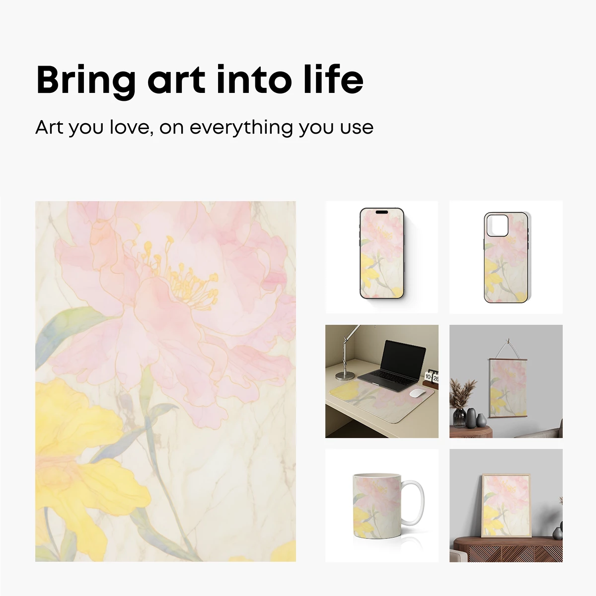 Elegant Peony Elegy in Pastel Hues - Image 2