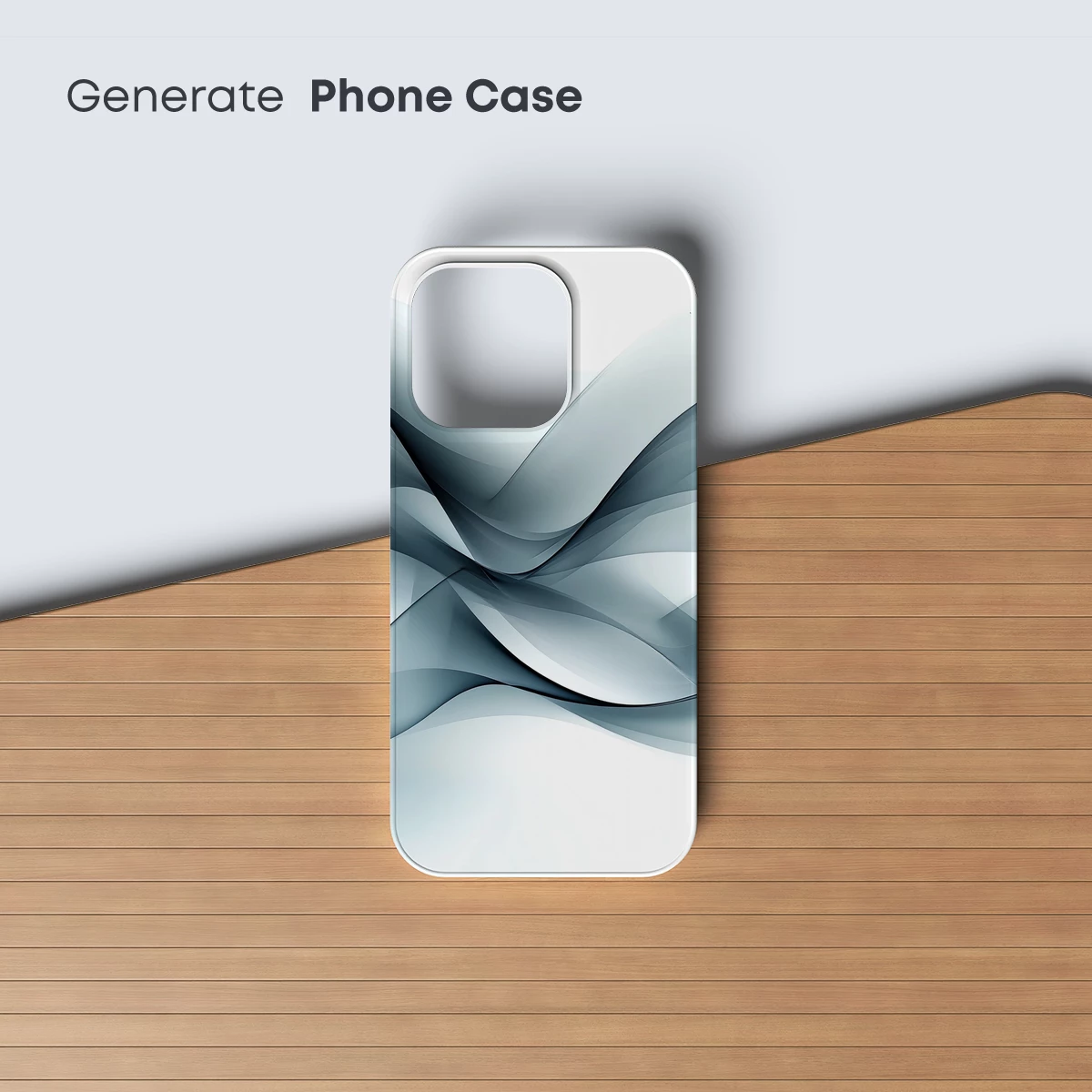Elegant Gray Waves: Abstract Fluidity - Image 3
