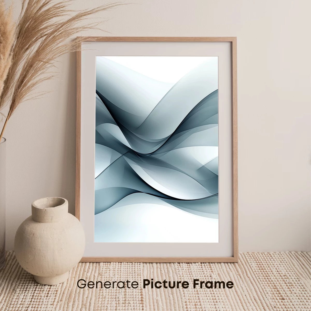 Elegant Gray Waves: Abstract Fluidity - Image 7