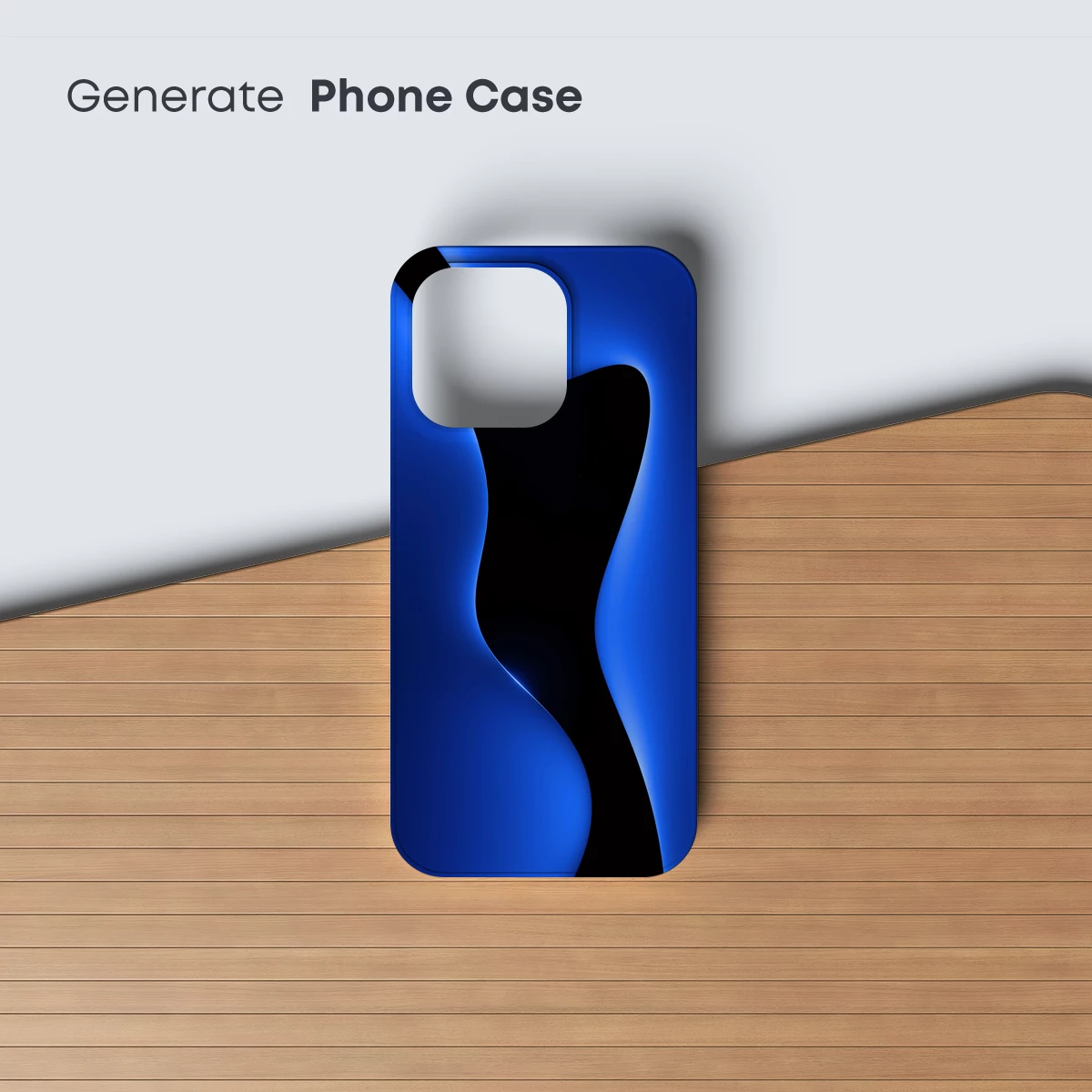 Blue Abyss: Abstract Curves in Neon Glow - Image 3