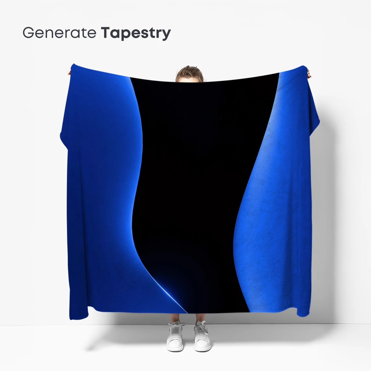 Blue Abyss: Abstract Curves in Neon Glow - Image 5