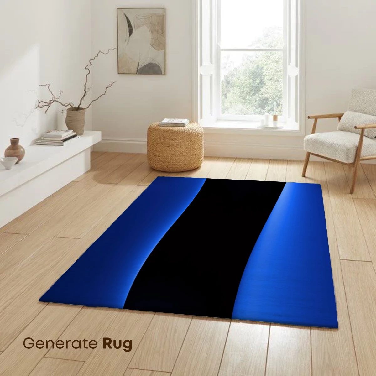 Blue Abyss: Abstract Curves in Neon Glow - Image 6