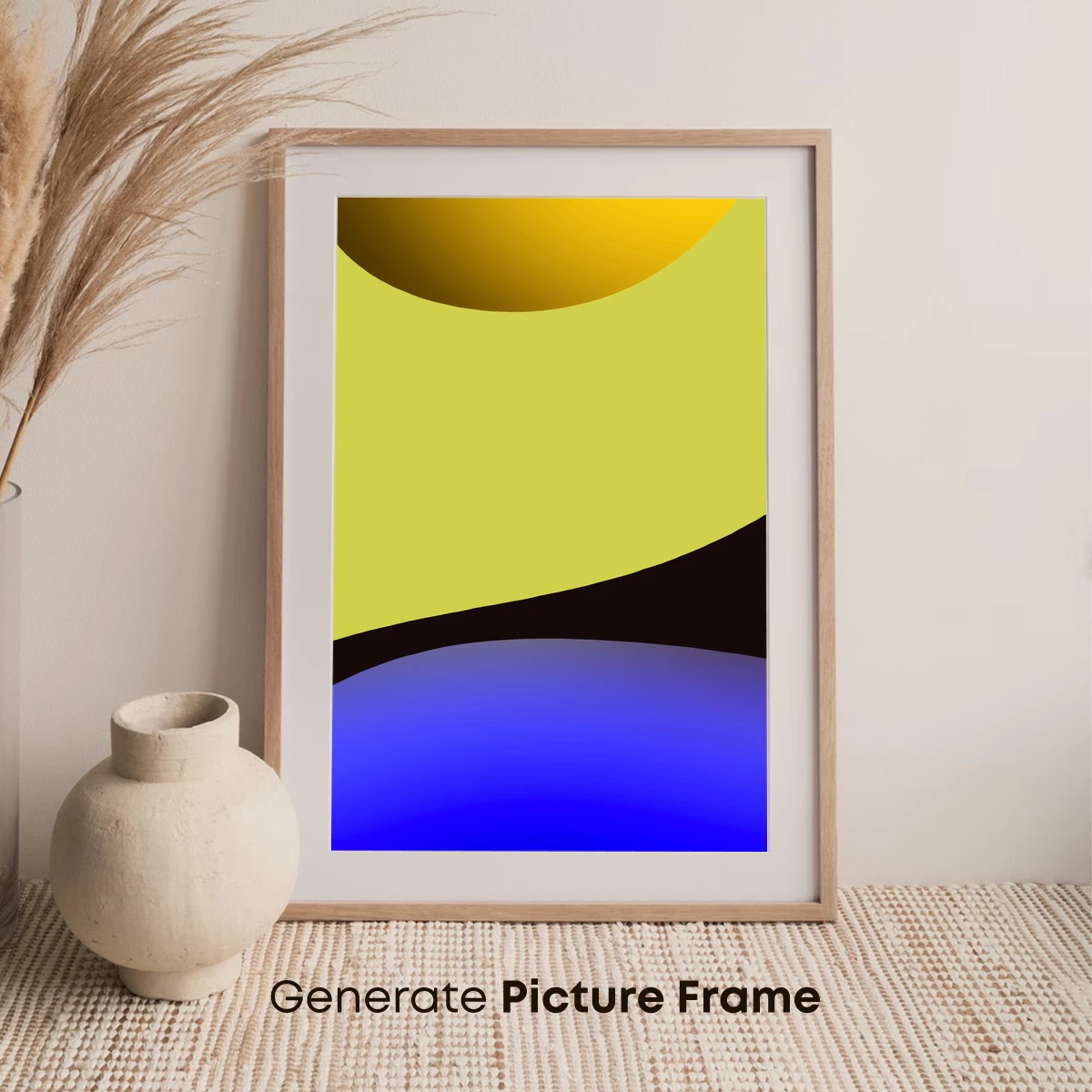Abstract Horizon: Yellow and Blue Fusion - Image 7