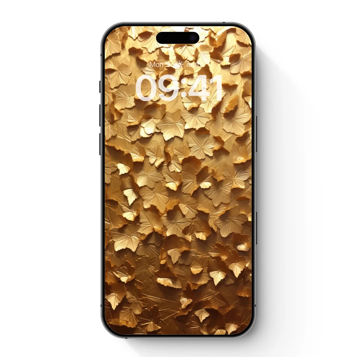 Golden Ginkgo Symphony: Textured Leaf Artistry