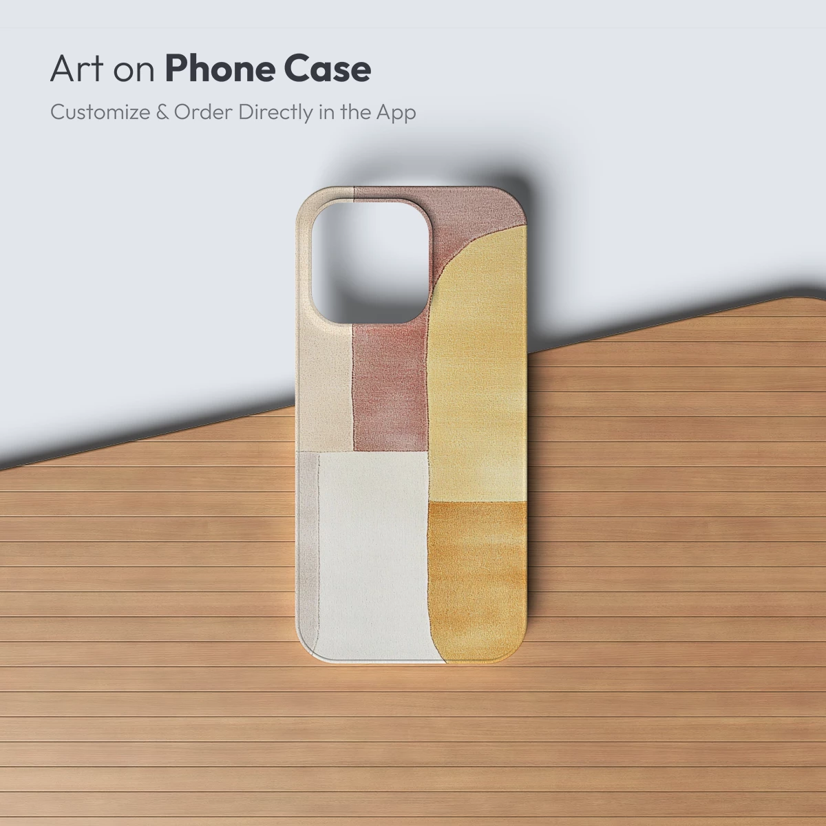 Abstract Geometric Harmony: Soft Tones and Curved Forms - Image 3