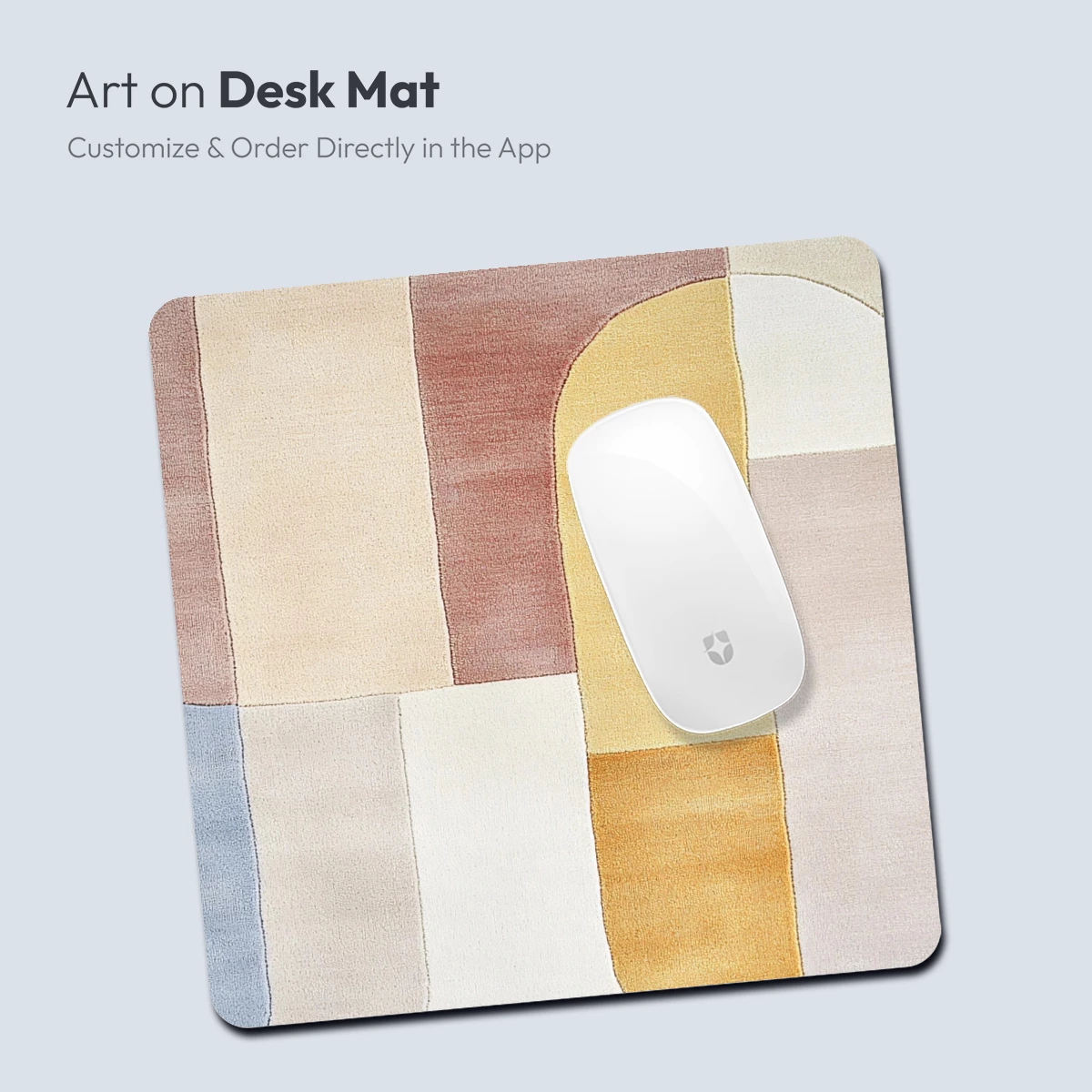 Abstract Geometric Harmony: Soft Tones and Curved Forms - Image 4