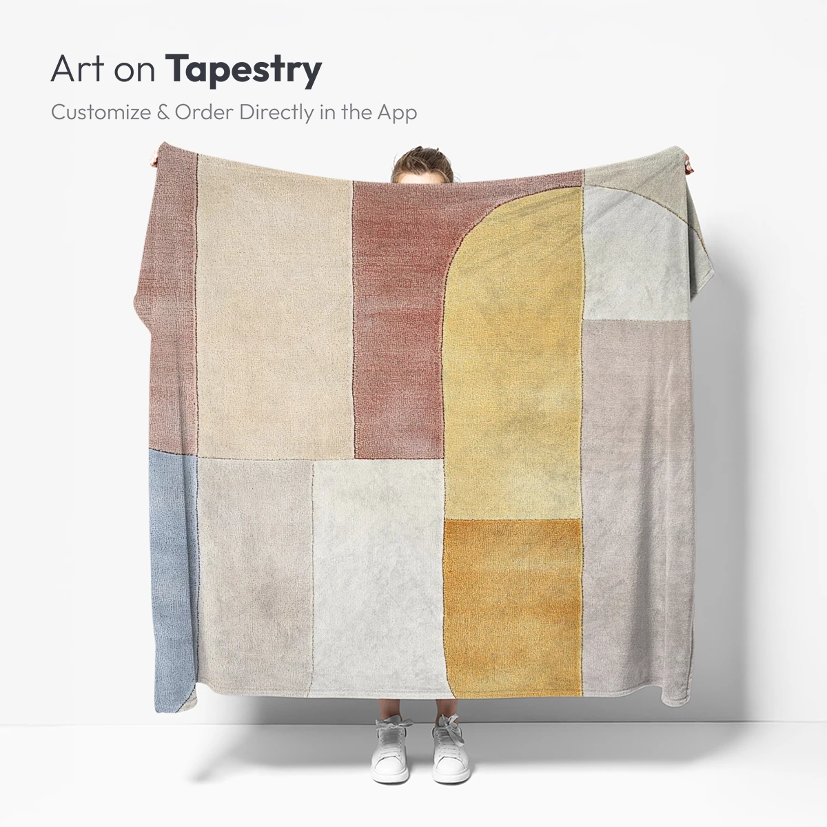 Abstract Geometric Harmony: Soft Tones and Curved Forms - Image 5