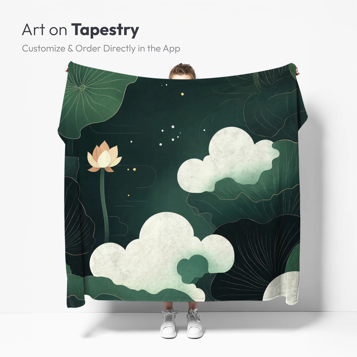 Ethereal Lotus Clouds: A Serene Zen Garden - Image 5