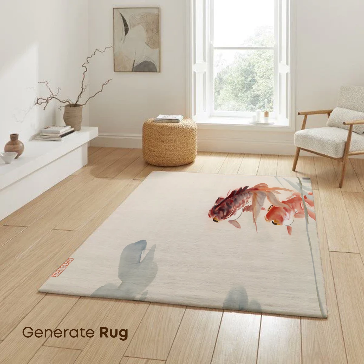 Elegant Goldfish in Ink Wash - Image 6