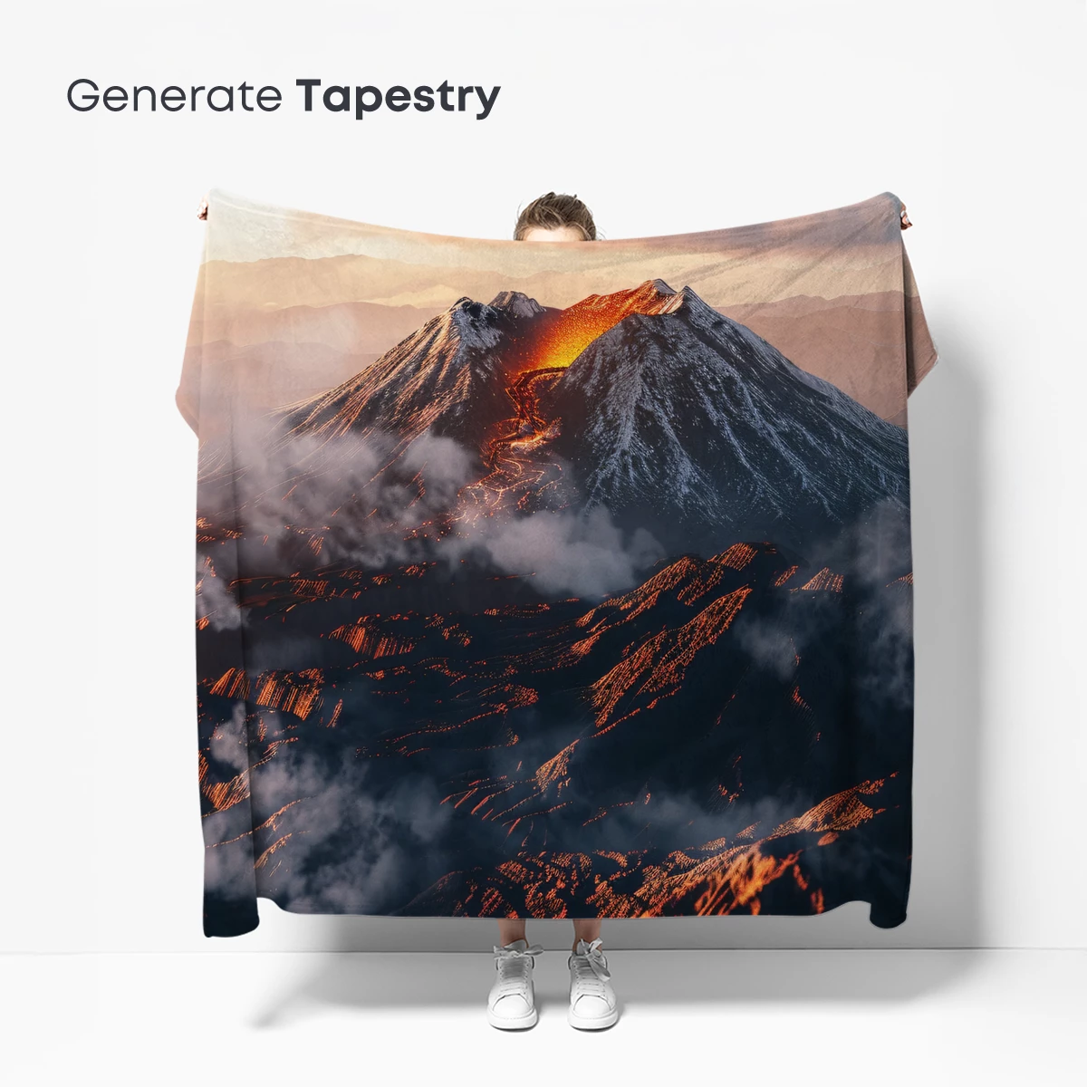 Erupting Volcano at Sunset: A Fiery Symphony - Image 5