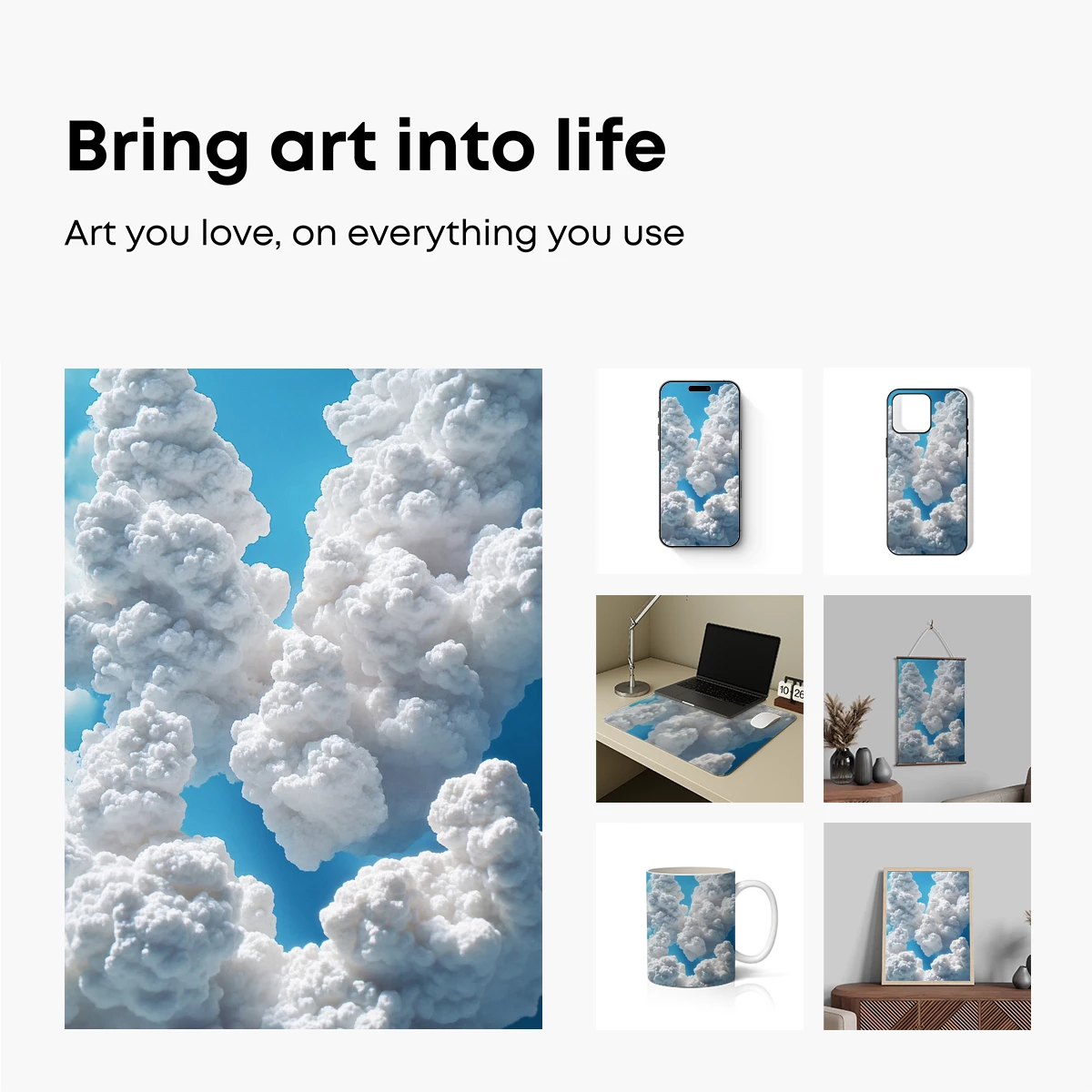 Cotton Candy Clouds: Ethereal Fluff in Azure Skies - Image 2