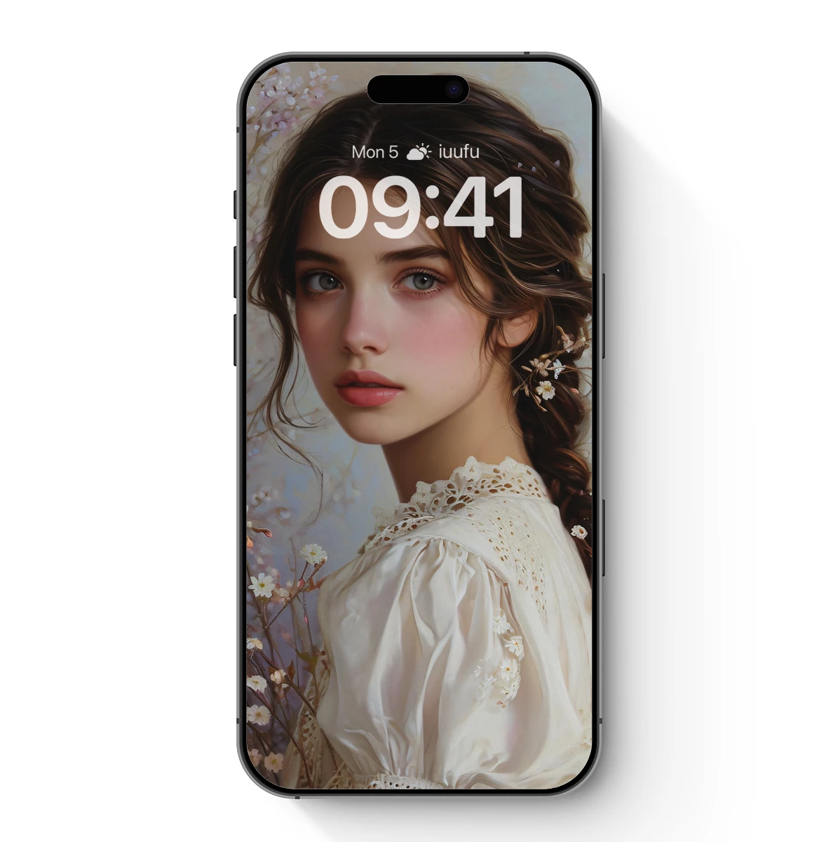 Ethereal Blossom Portrait: Romantic Floral Fantasy