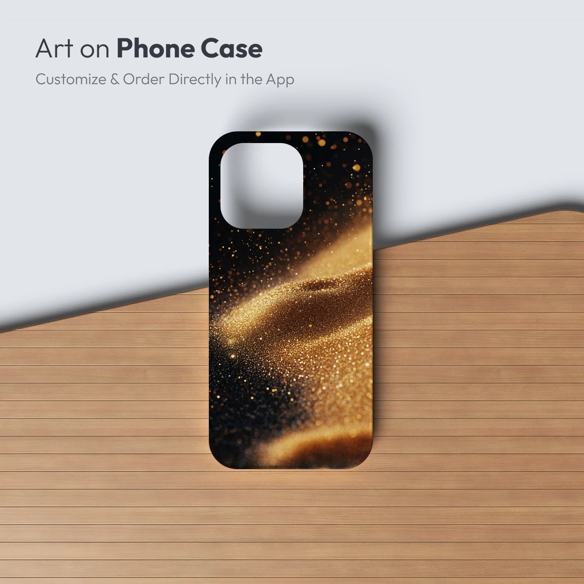 Golden Stardust Waves: A Symphony of Light and Shadow - Image 3