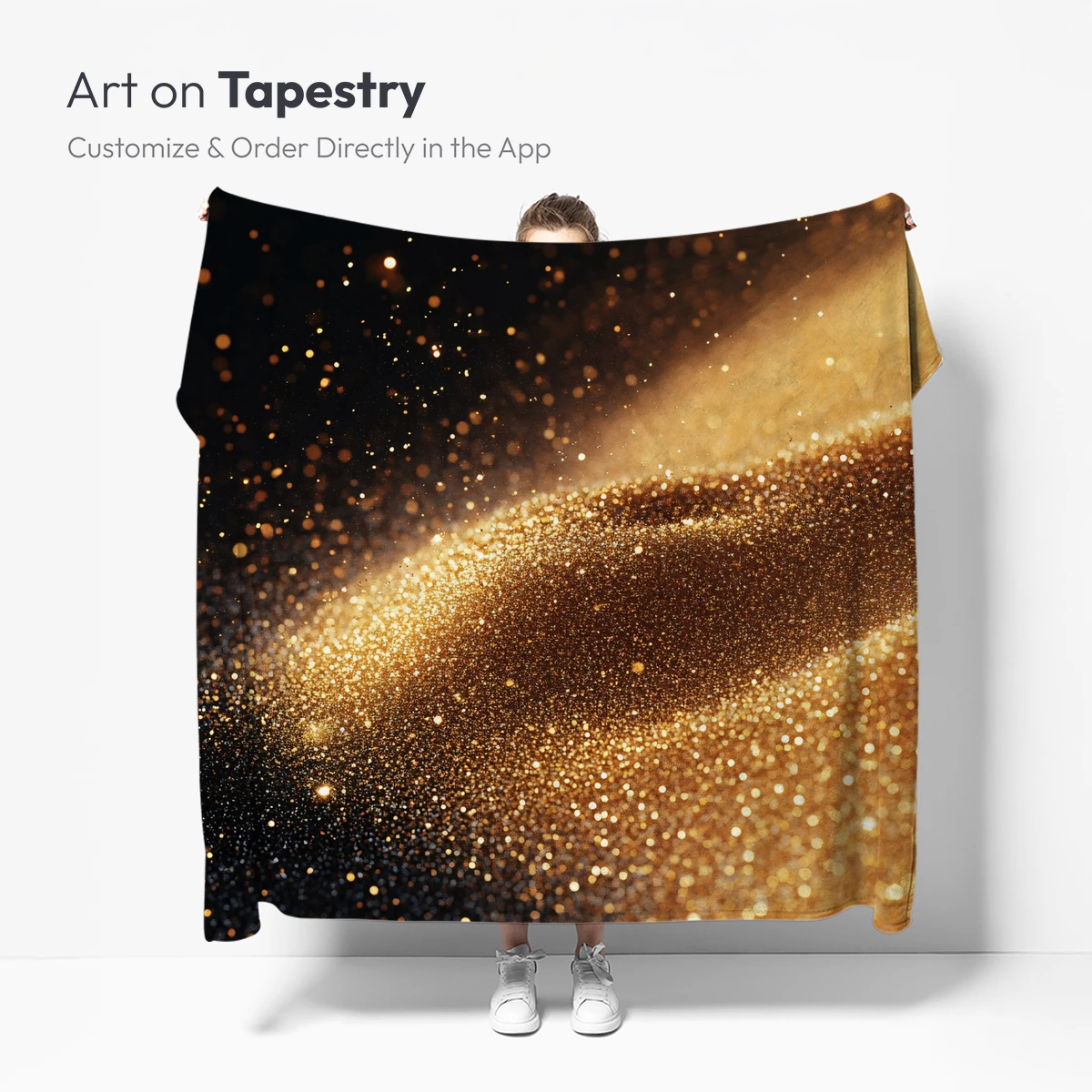 Golden Stardust Waves: A Symphony of Light and Shadow - Image 5