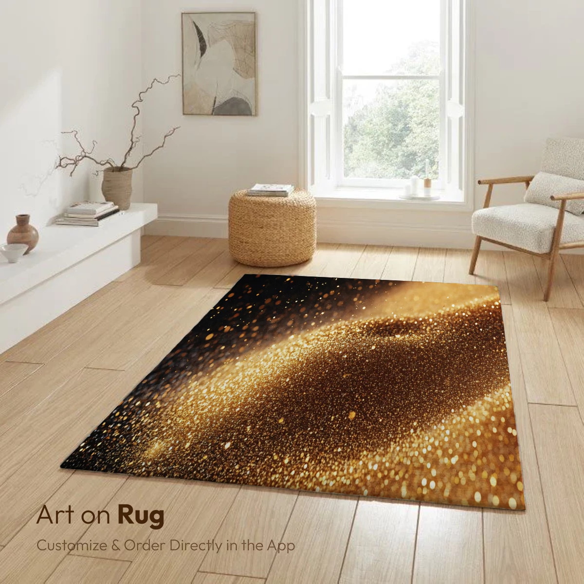 Golden Stardust Waves: A Symphony of Light and Shadow - Image 6