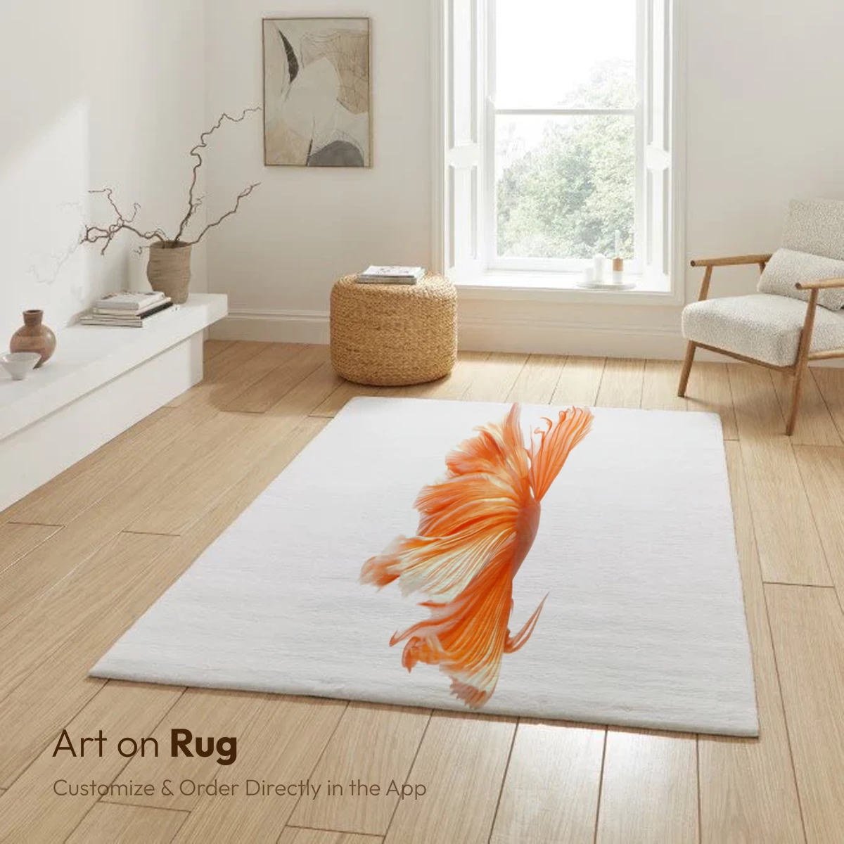 Elegant Orange Betta: Fluid Grace in Motion - Image 6