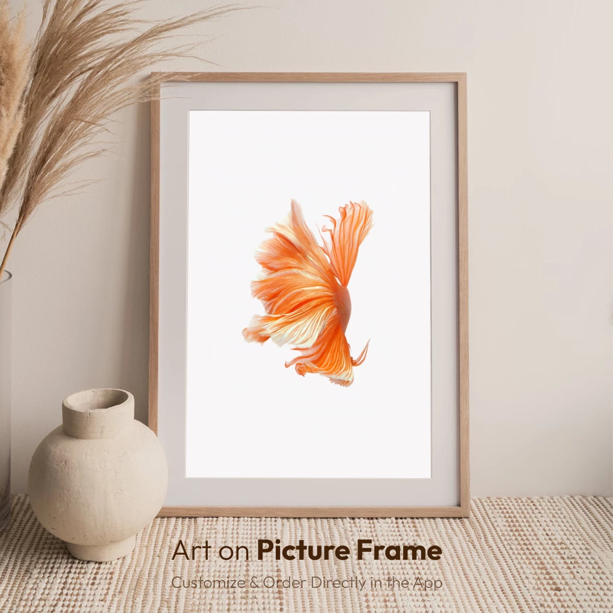 Elegant Orange Betta: Fluid Grace in Motion - Image 7