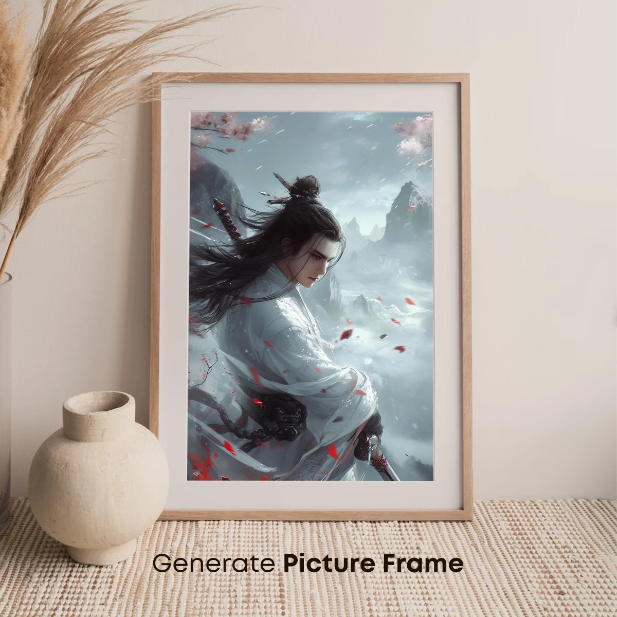 Ethereal Samurai: Blossoms in a Misty Realm - Image 7