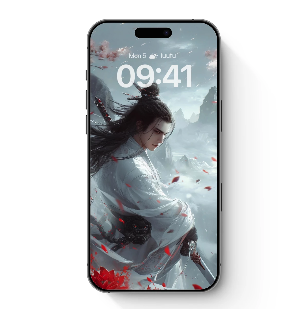 Ethereal Samurai: Blossoms in a Misty Realm