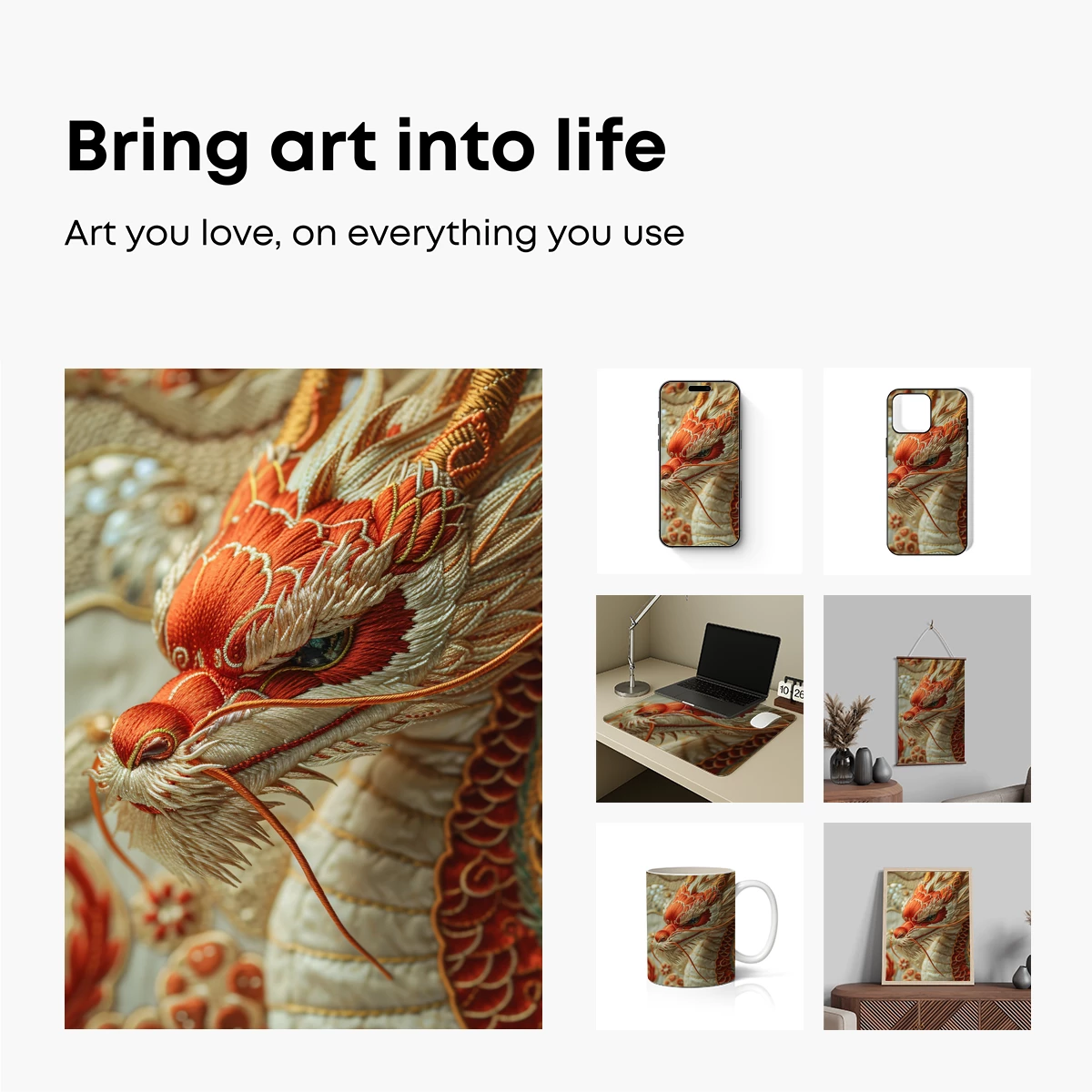 Embroidered Dragon Majesty: Silk Threads and Mythical Grace - Image 2