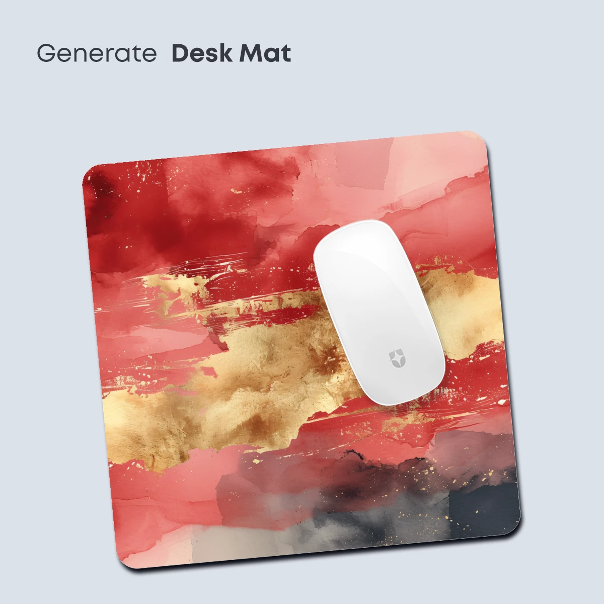 Crimson Canvas: Abstract Fusion of Gold and Red - Image 4