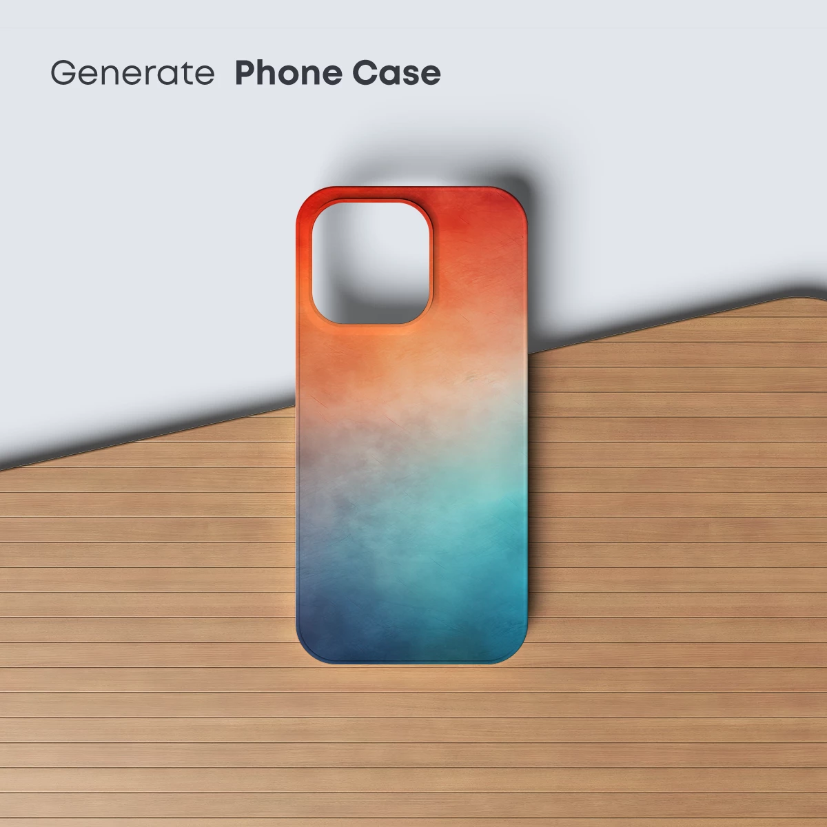 Gradient Horizon: Abstract Fusion of Warm and Cool Tones - Image 3