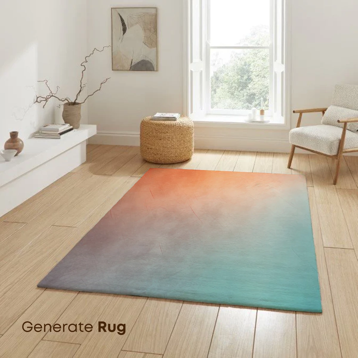 Gradient Horizon: Abstract Fusion of Warm and Cool Tones - Image 6