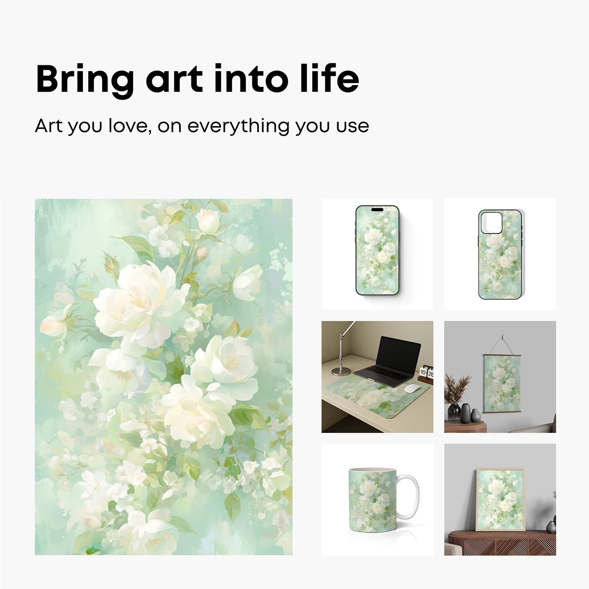 Ethereal White Roses in Soft Pastel Hues - Image 2