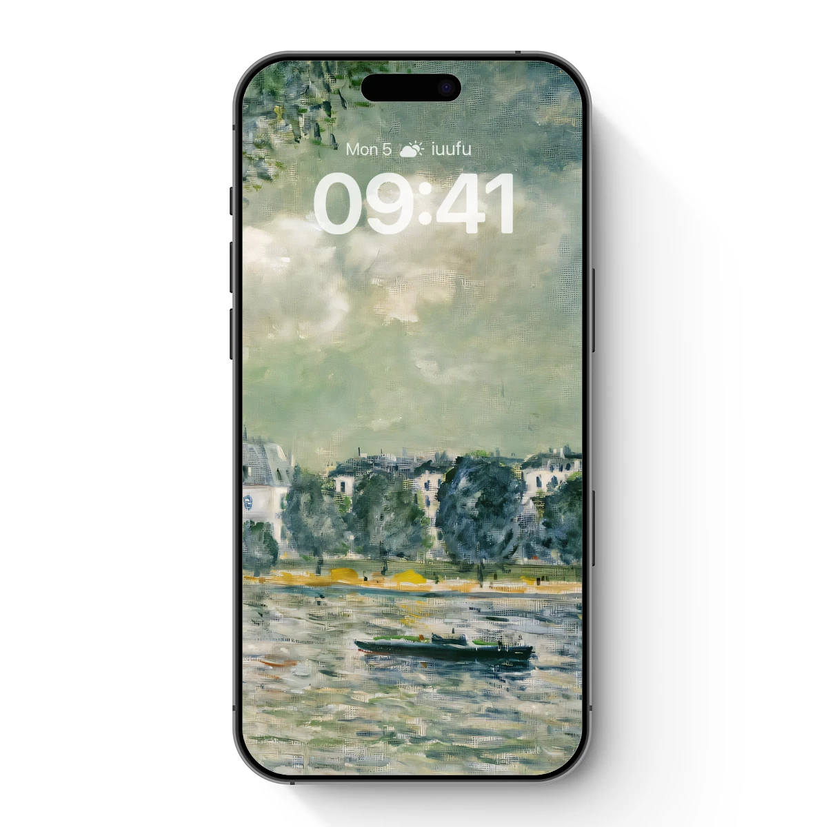 Impressionist River Scene: Serene Waters and Misty Skies Impressionist River Scene: Serene Waters and Misty Skies