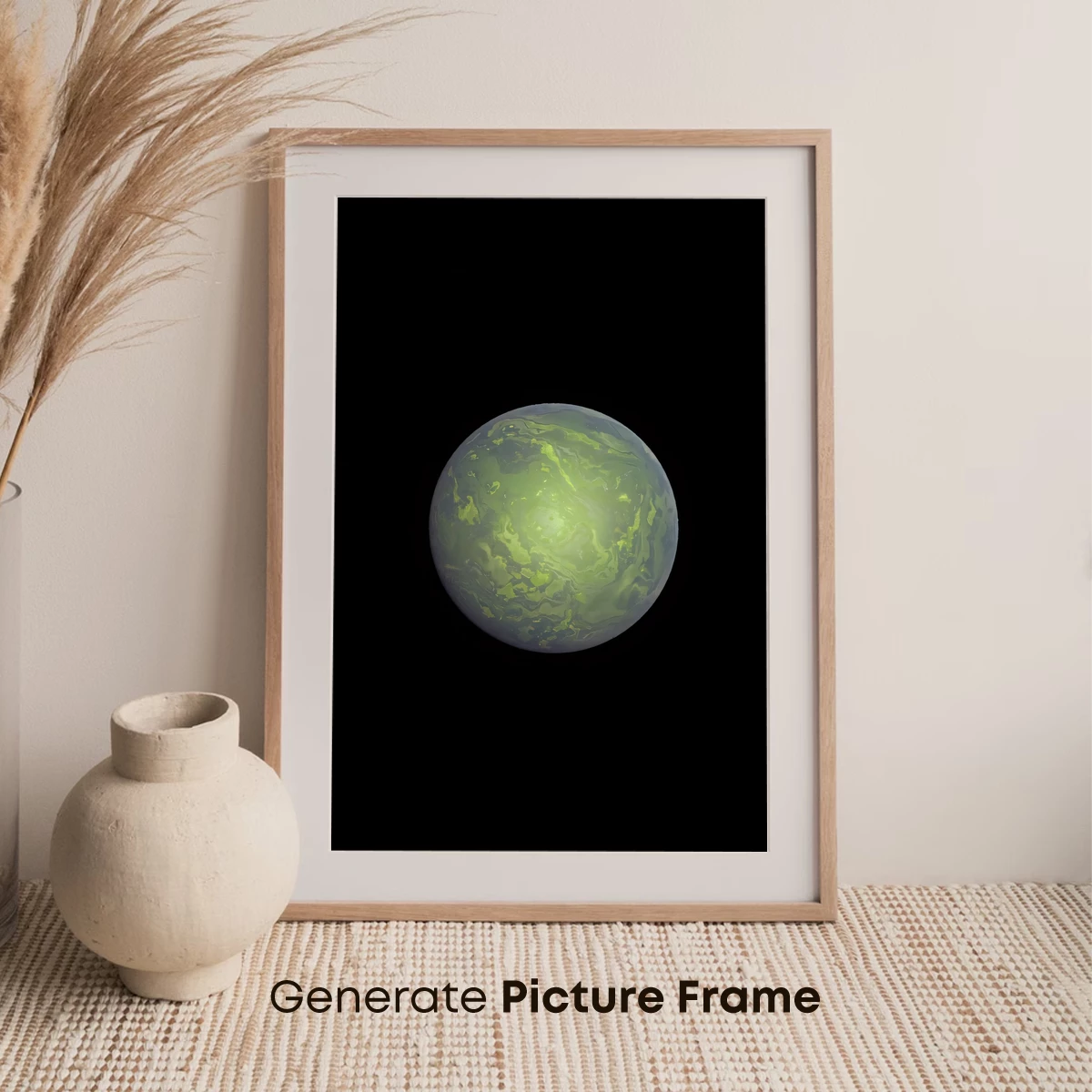 Ethereal Green Planet: Cosmic Whirlpool - Image 7