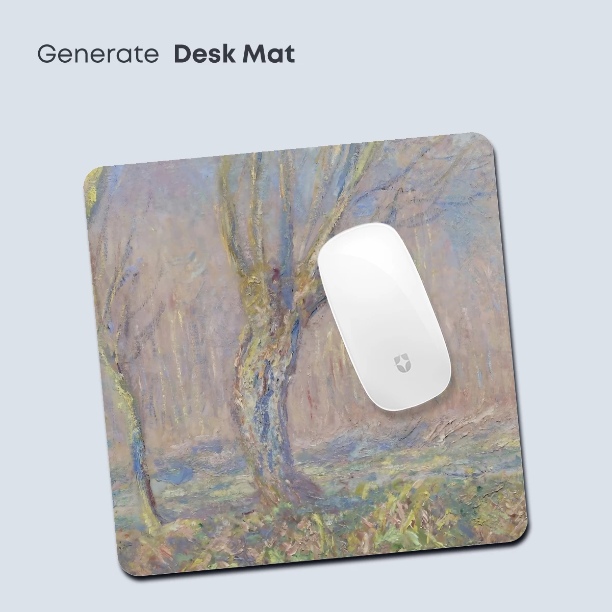 Impressionist Willow: Monet's Misty Riverbank - Image 4