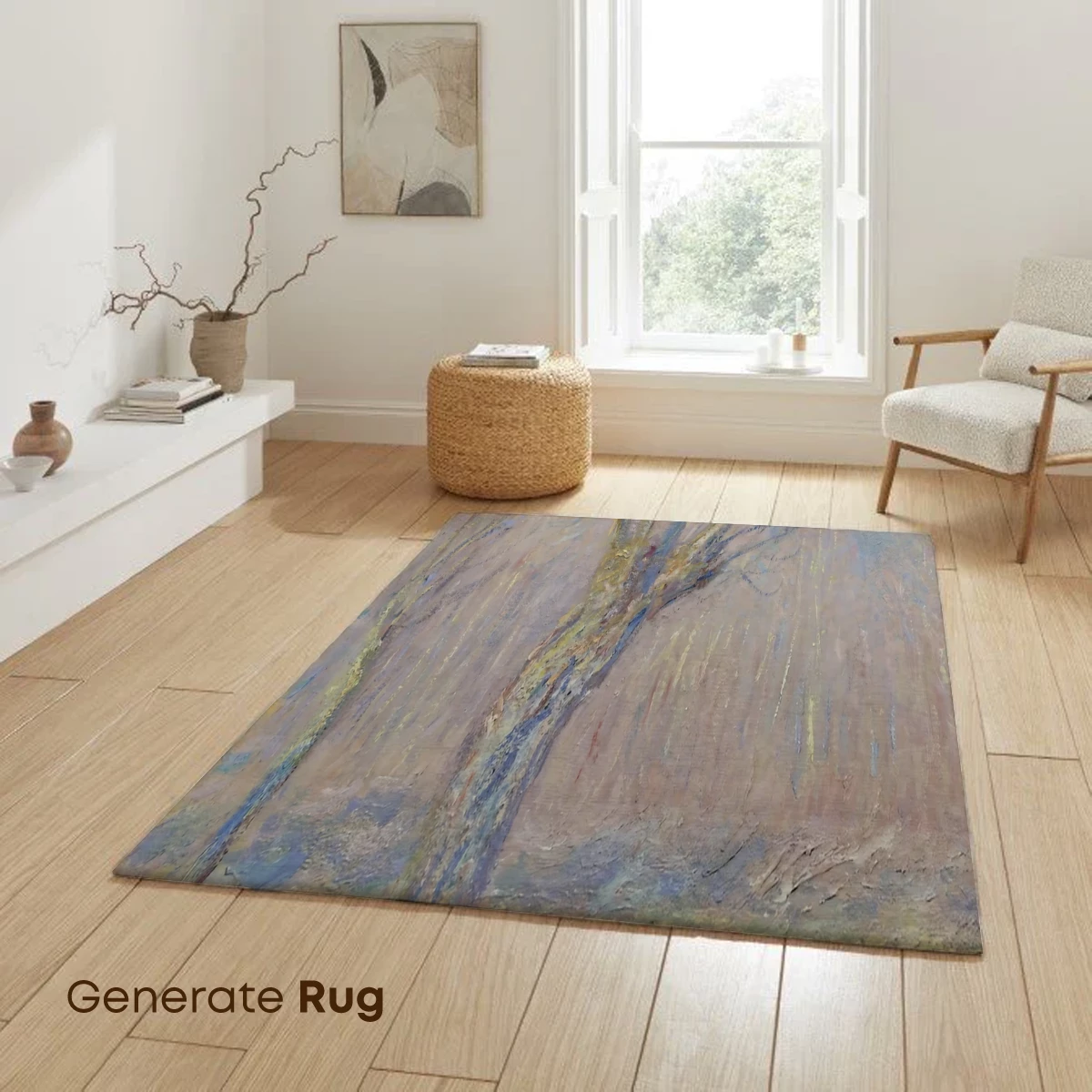 Impressionist Willow: Monet's Misty Riverbank - Image 6