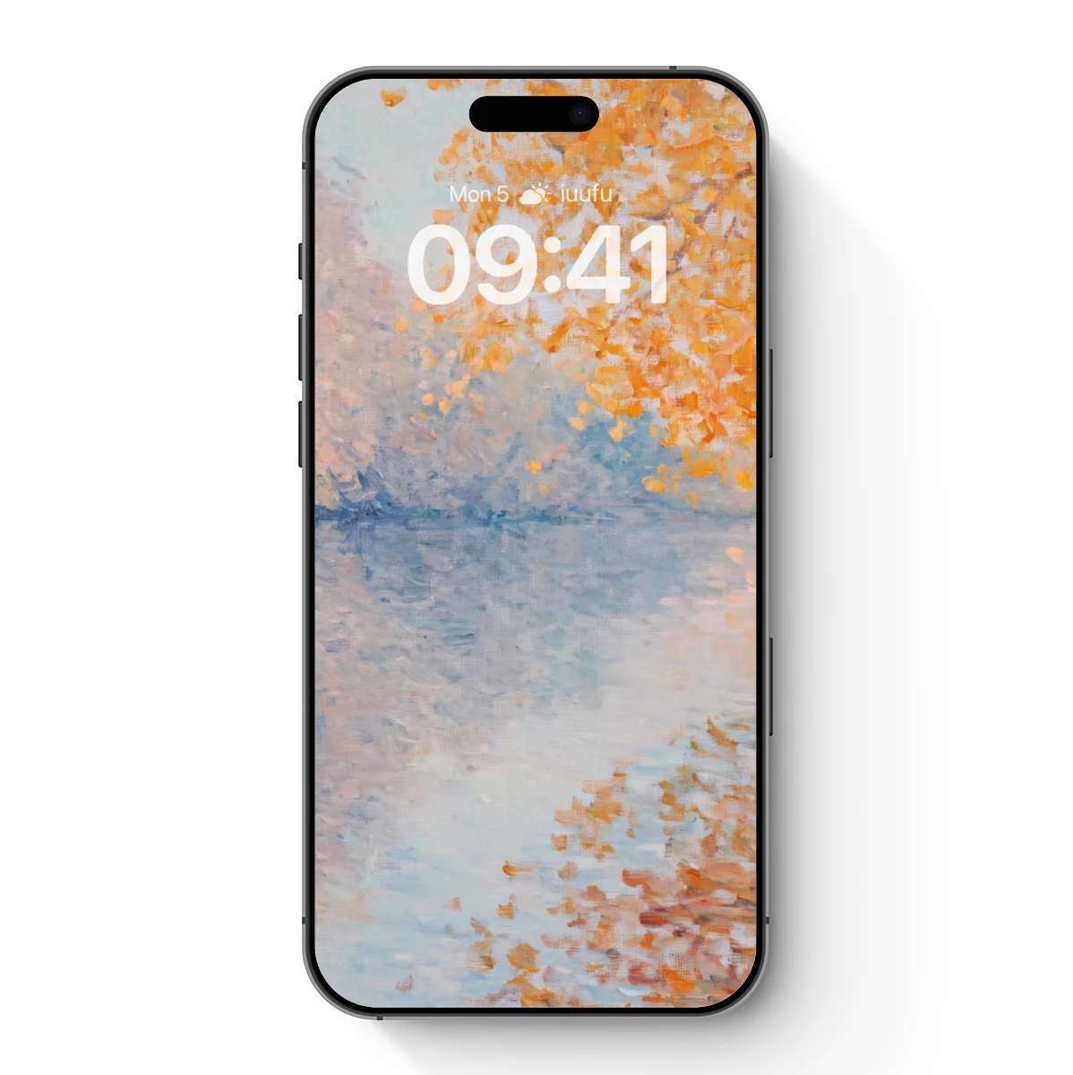 Autumn Reflections: Impressionist Lake Serenity